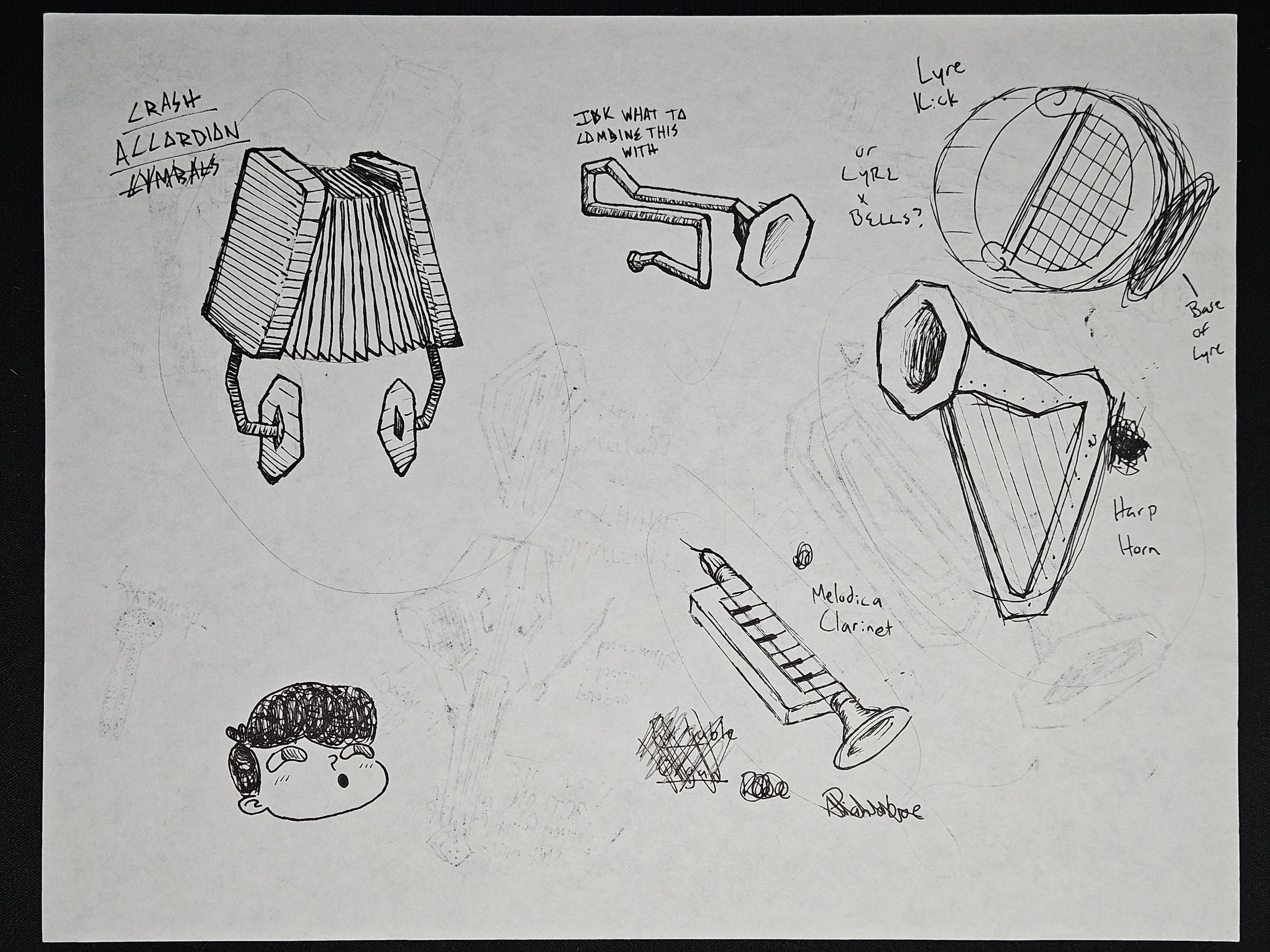 ap art - concept doodles (+ me)