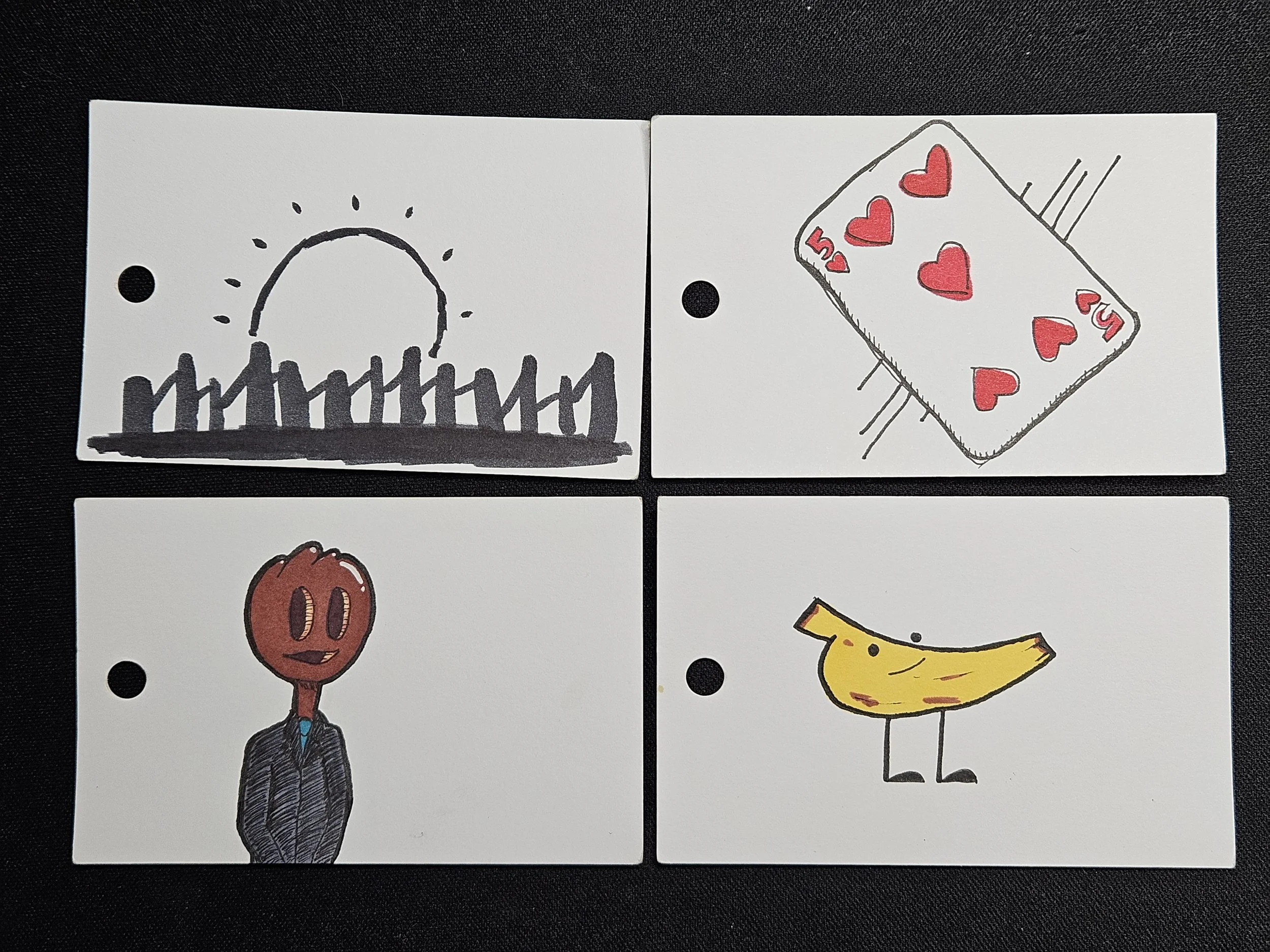 BLEED THRU 1 - a series done on miniature flash cards