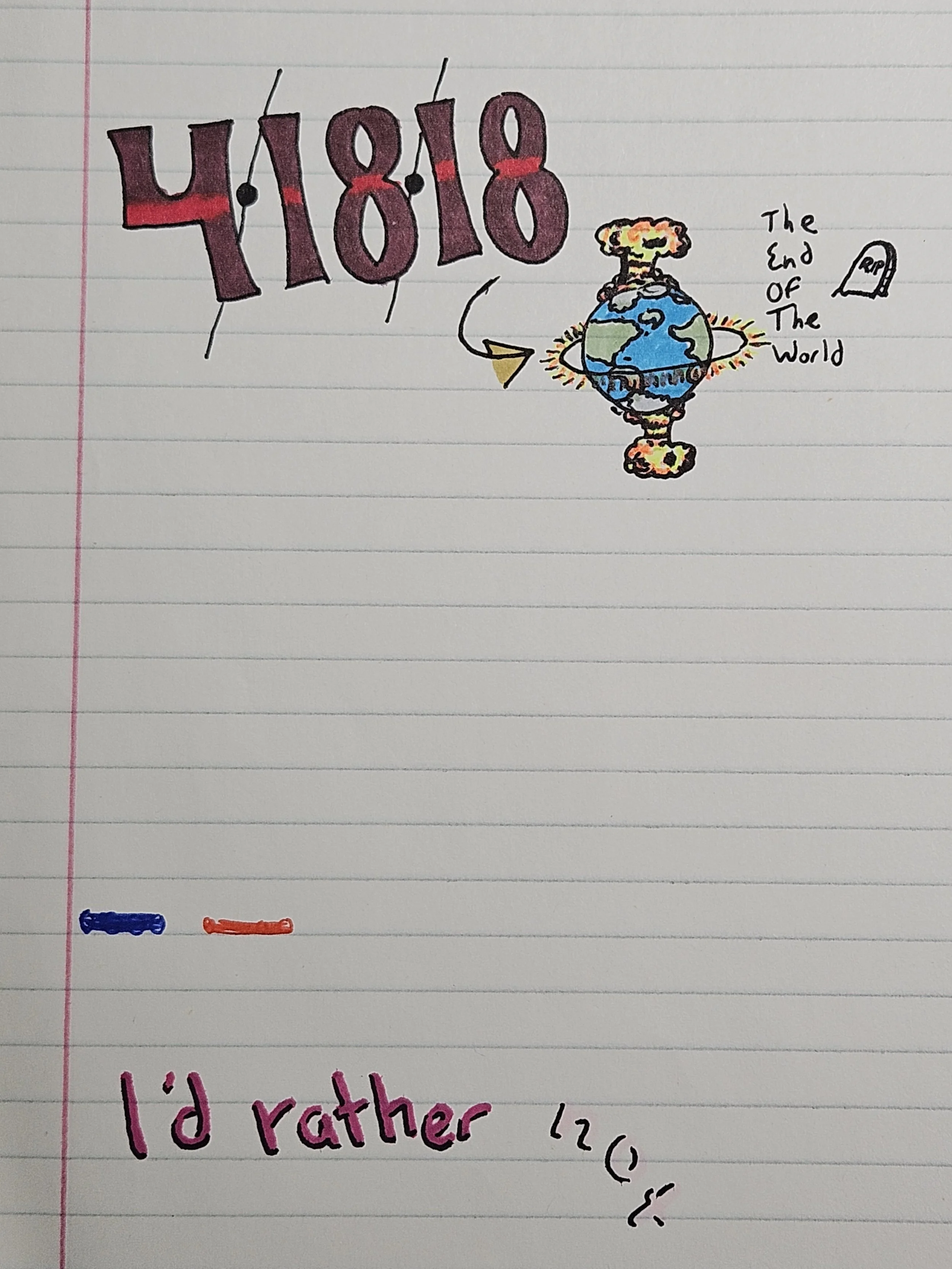 i really had myself freaked out over the end of the world