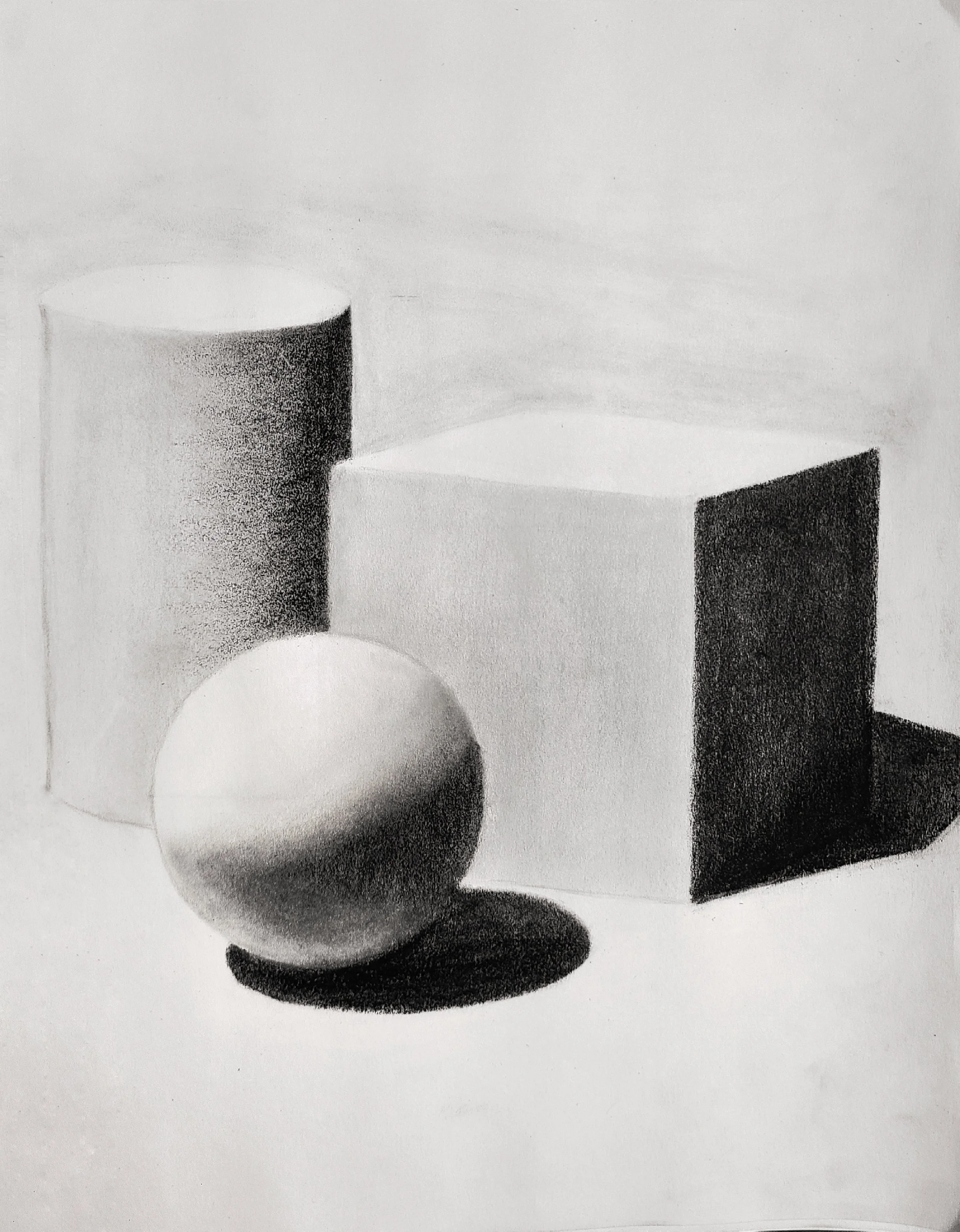 basic drawing - simple object value study