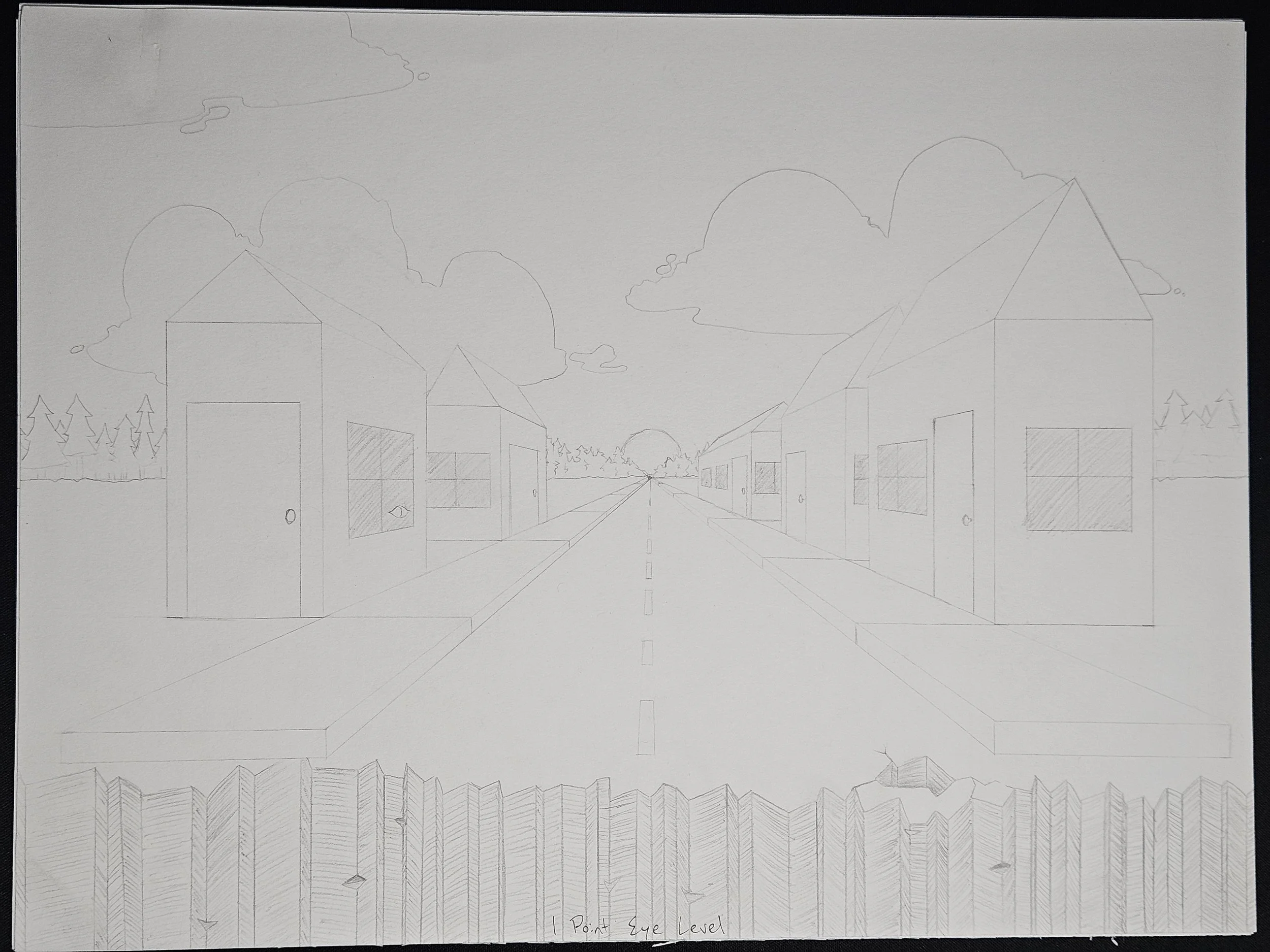 art 2 - 1  point perspective, eye level