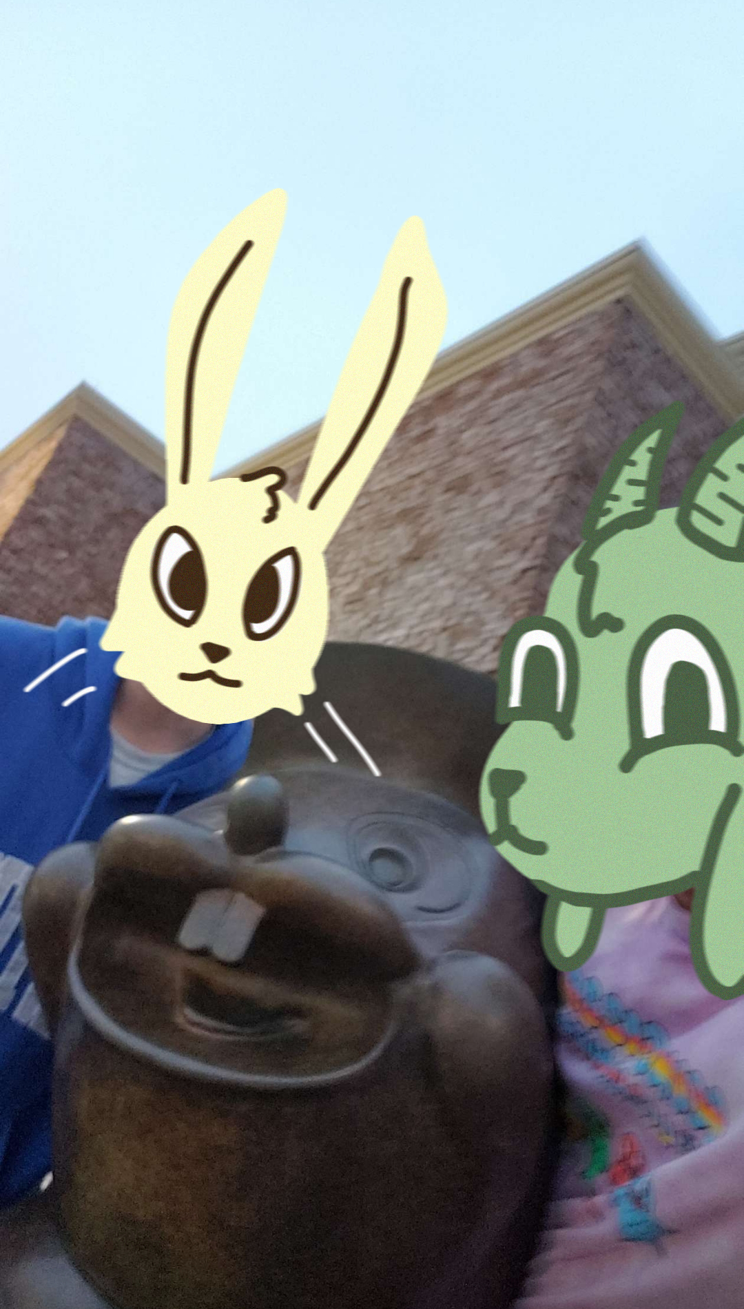 first time meeting up :  ft bucky the beaver