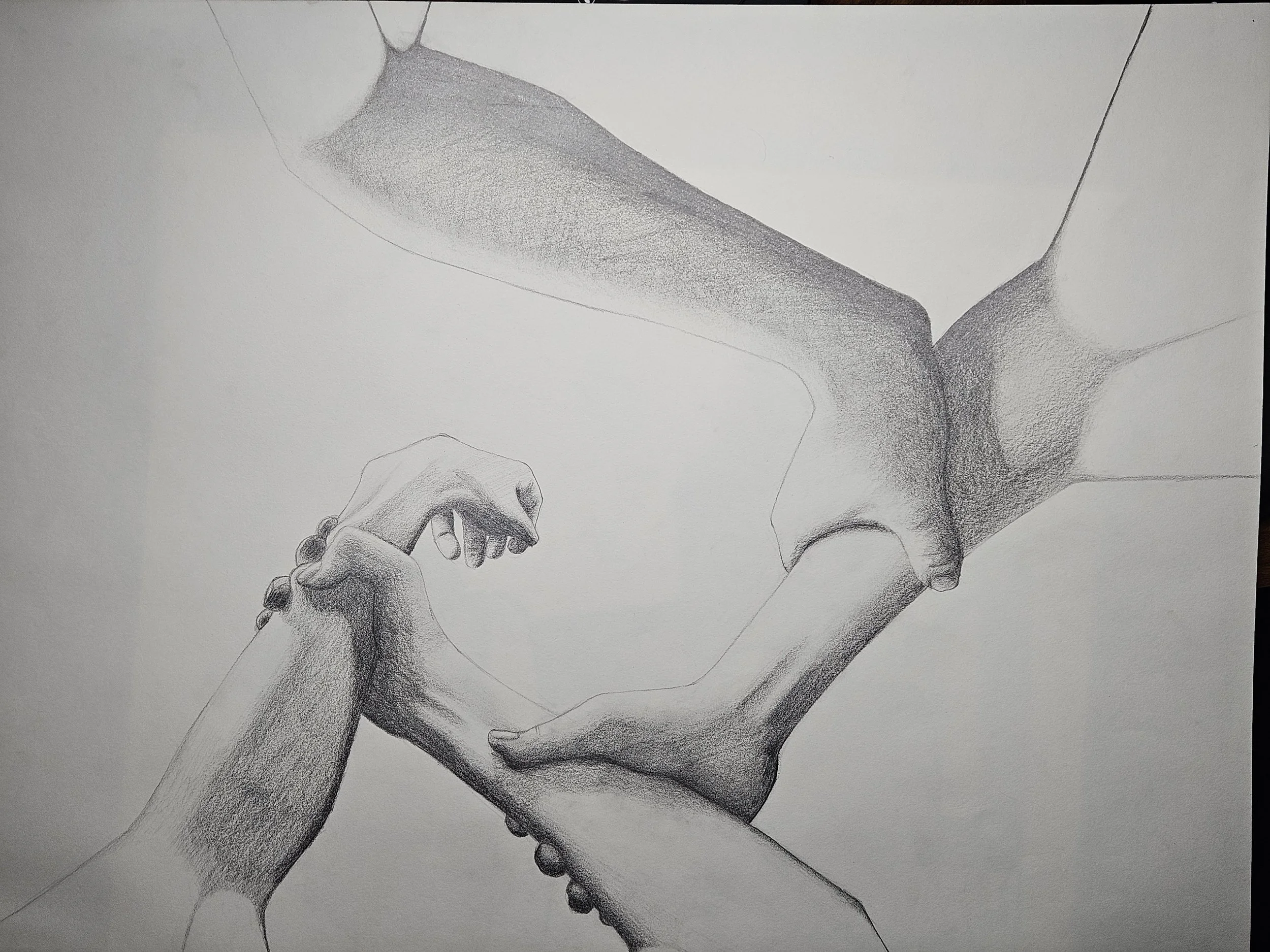 figure drawing - personal hands project