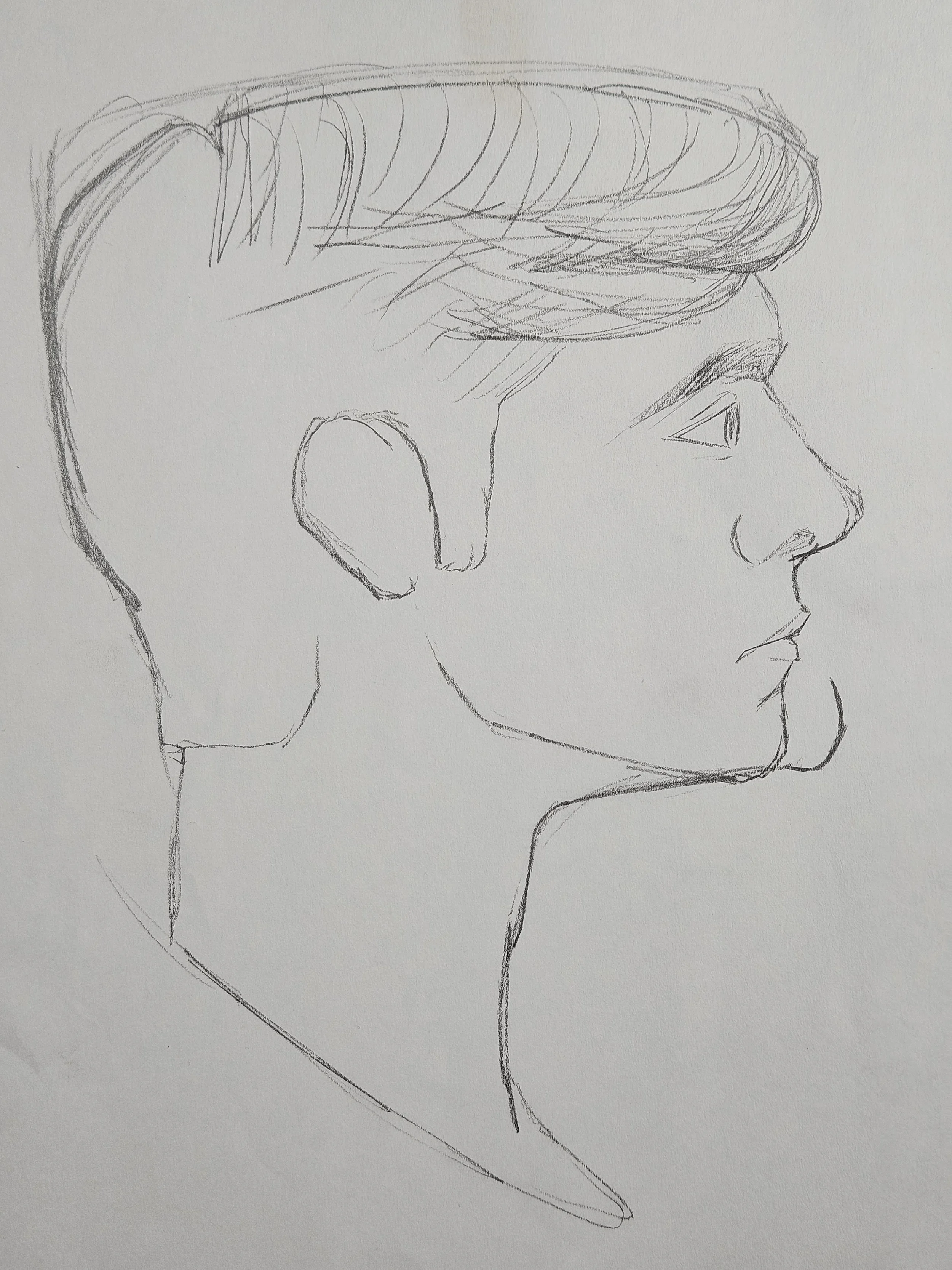 figure drawing - partner portrait exercise