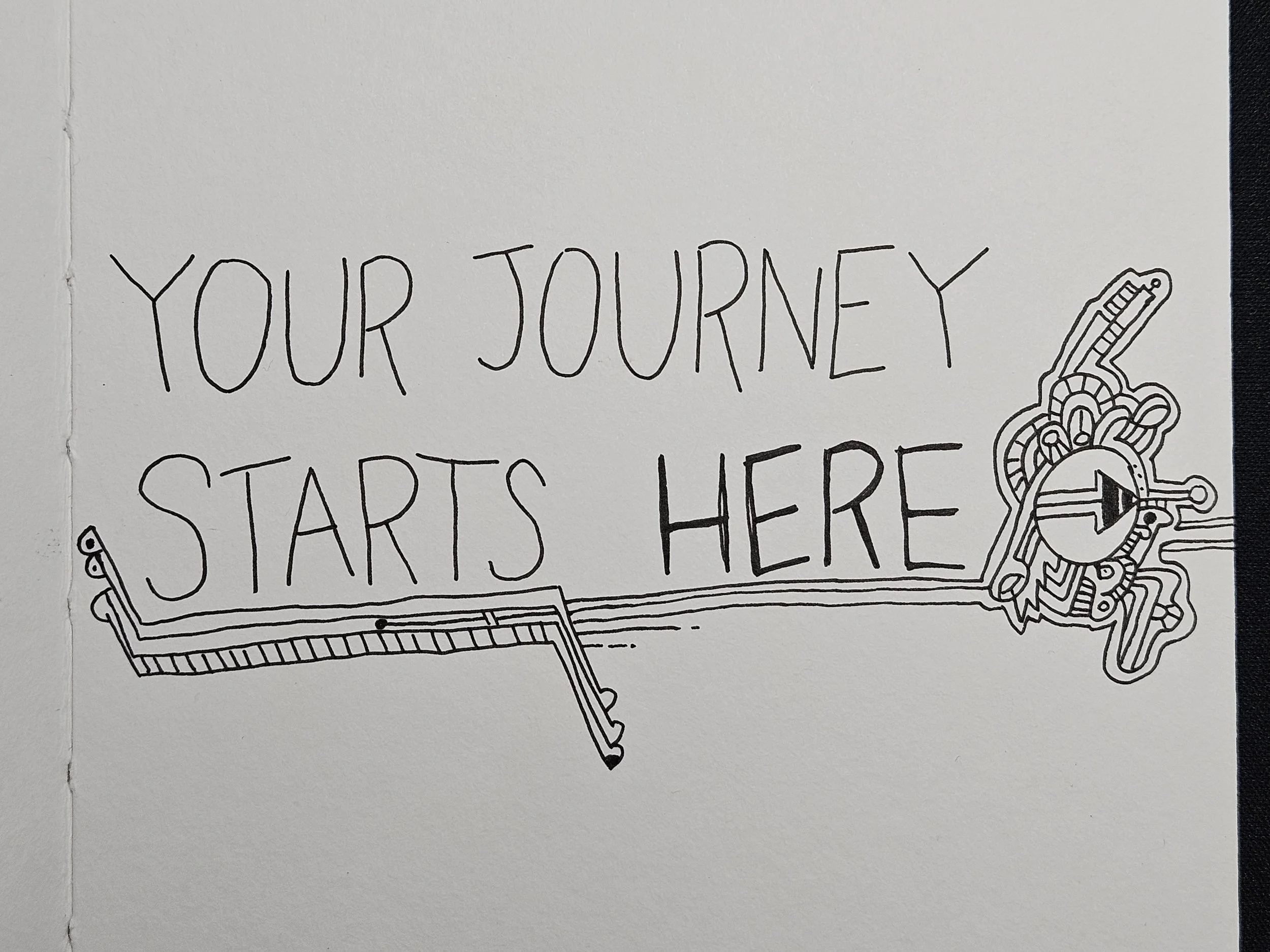 Beginning of "Perfunctory" Sketchbook