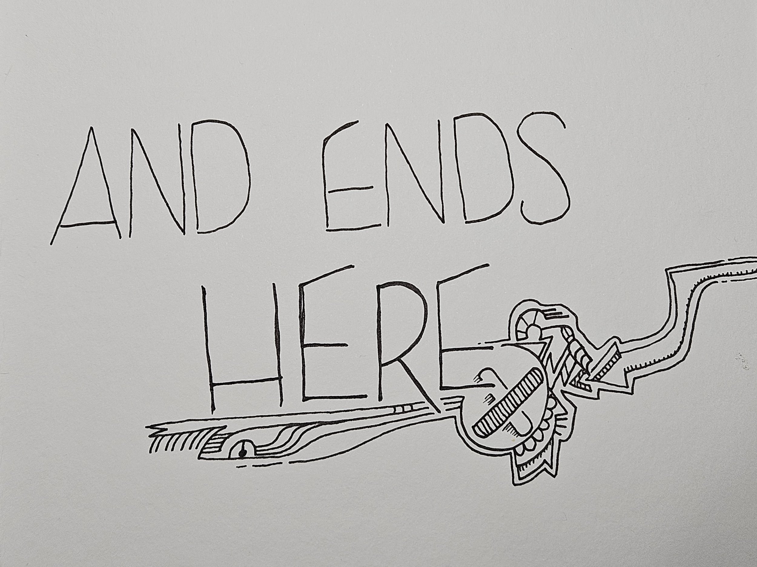 End of "Perfunctory" Sketchbook