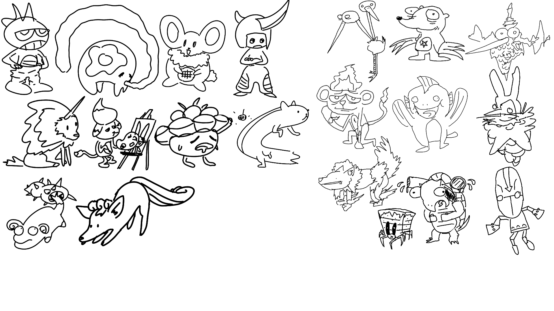 drawing pokemon from memory w/ hubby