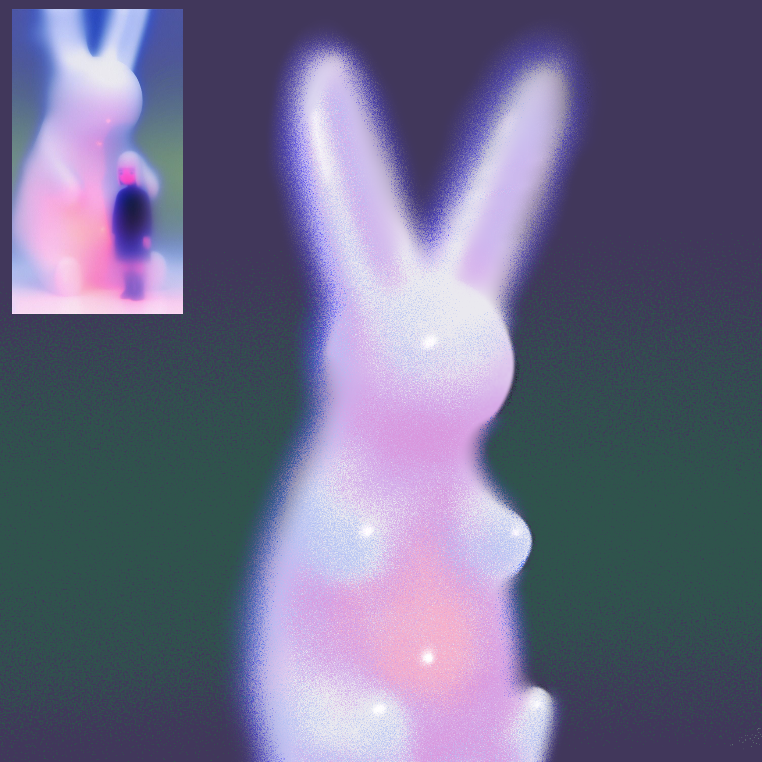 redrawing AI slop shit because i'm a real artist capable of learning and growing and i actually like bunnies