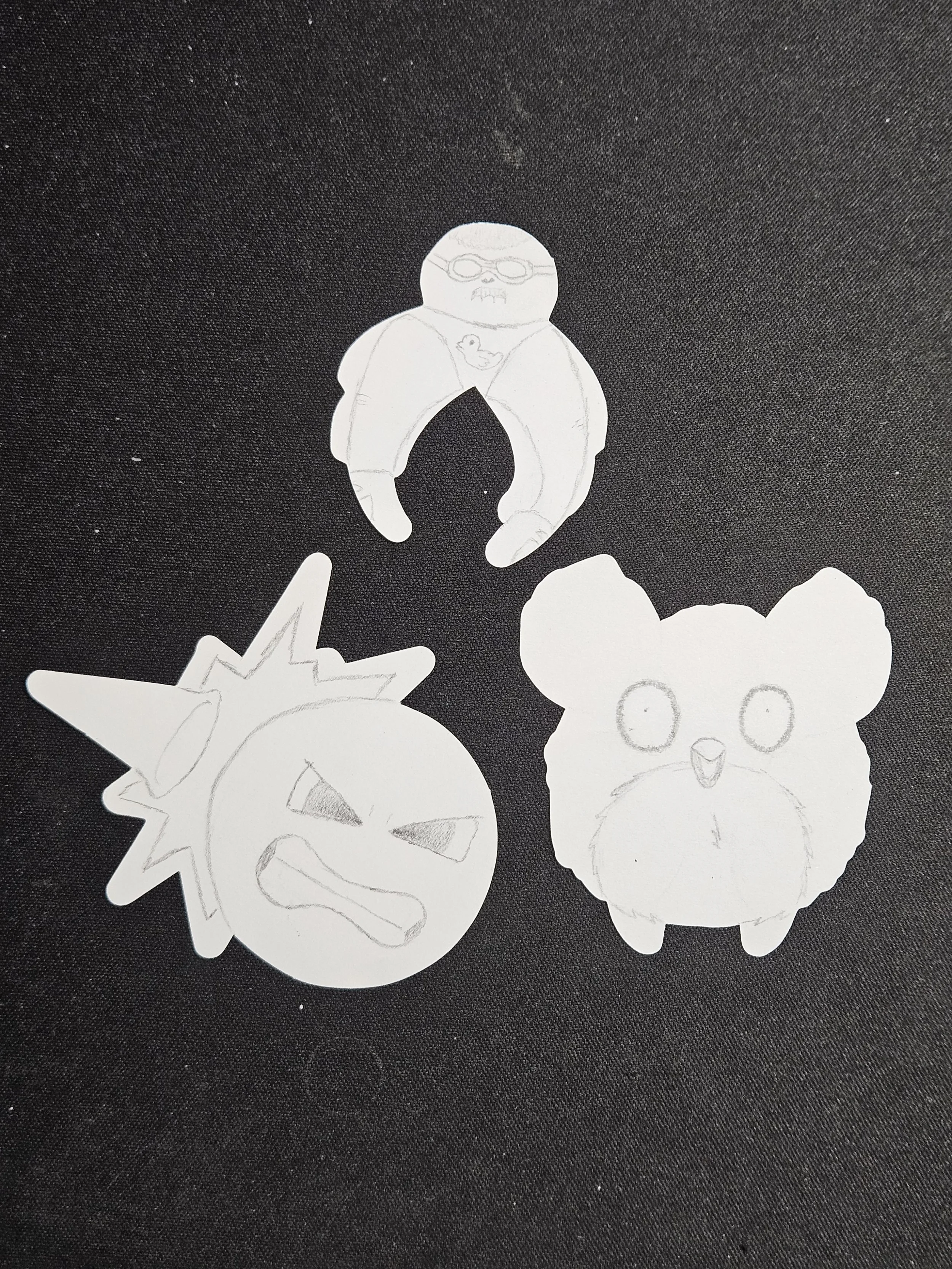 doodling on vinyl sticker backing papers