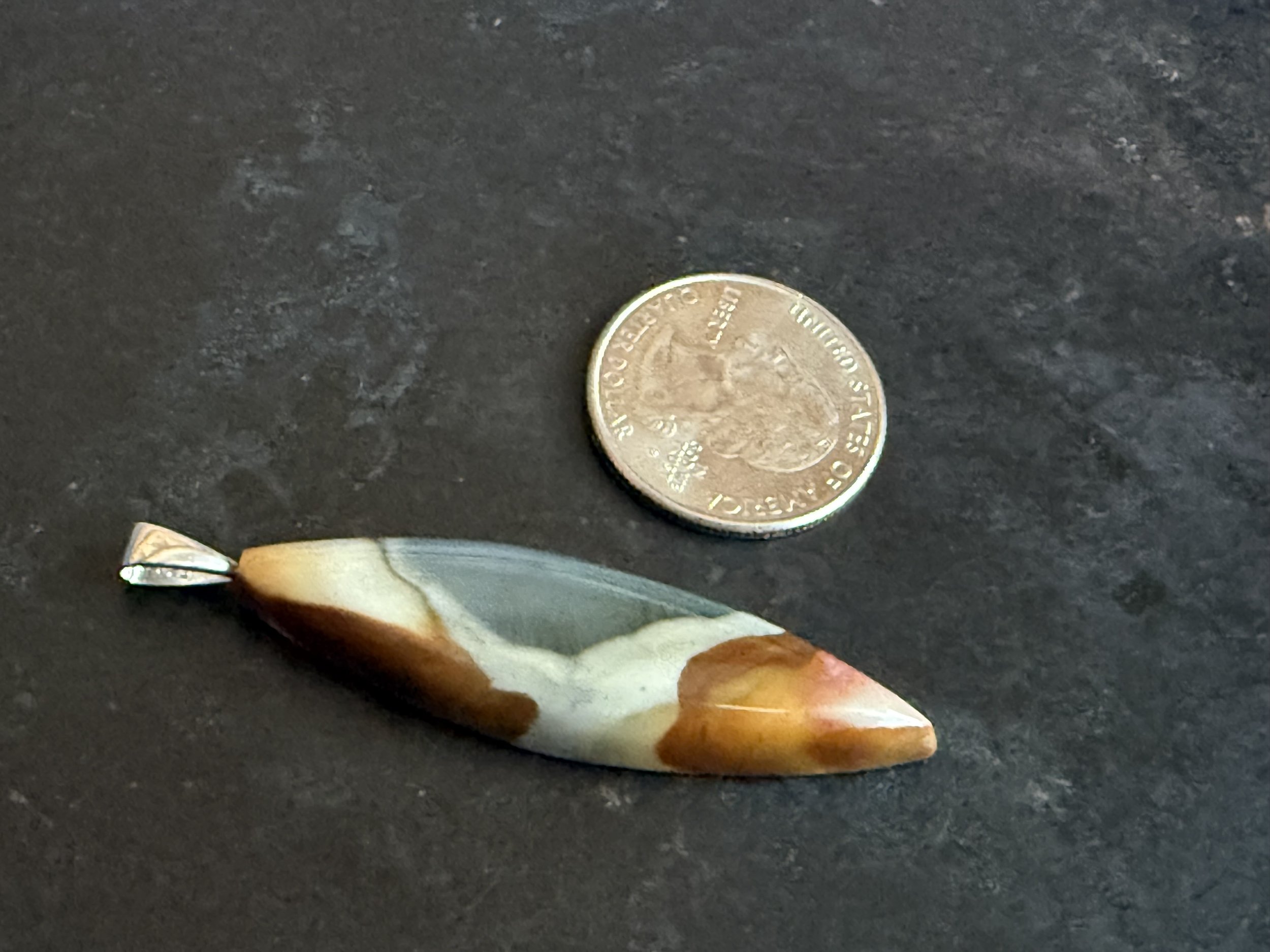 Unique artisan created Polychrome Jasper under indirect indoor light