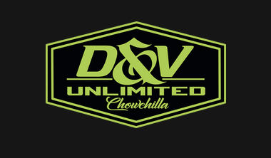 d and v unlimited logo