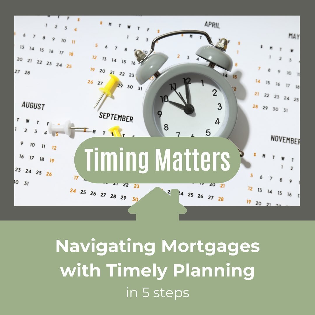 Timing Matters: Navigating Mortgages with Timely Planning in 5 Steps 🖐🏾 

▫️Plan Ahead: 
A timeline helps you plan crucial steps in the mortgage process, avoiding last-minute rushes.

▫️Lock in Rates: 
Timelines enable you to secure favorable inter