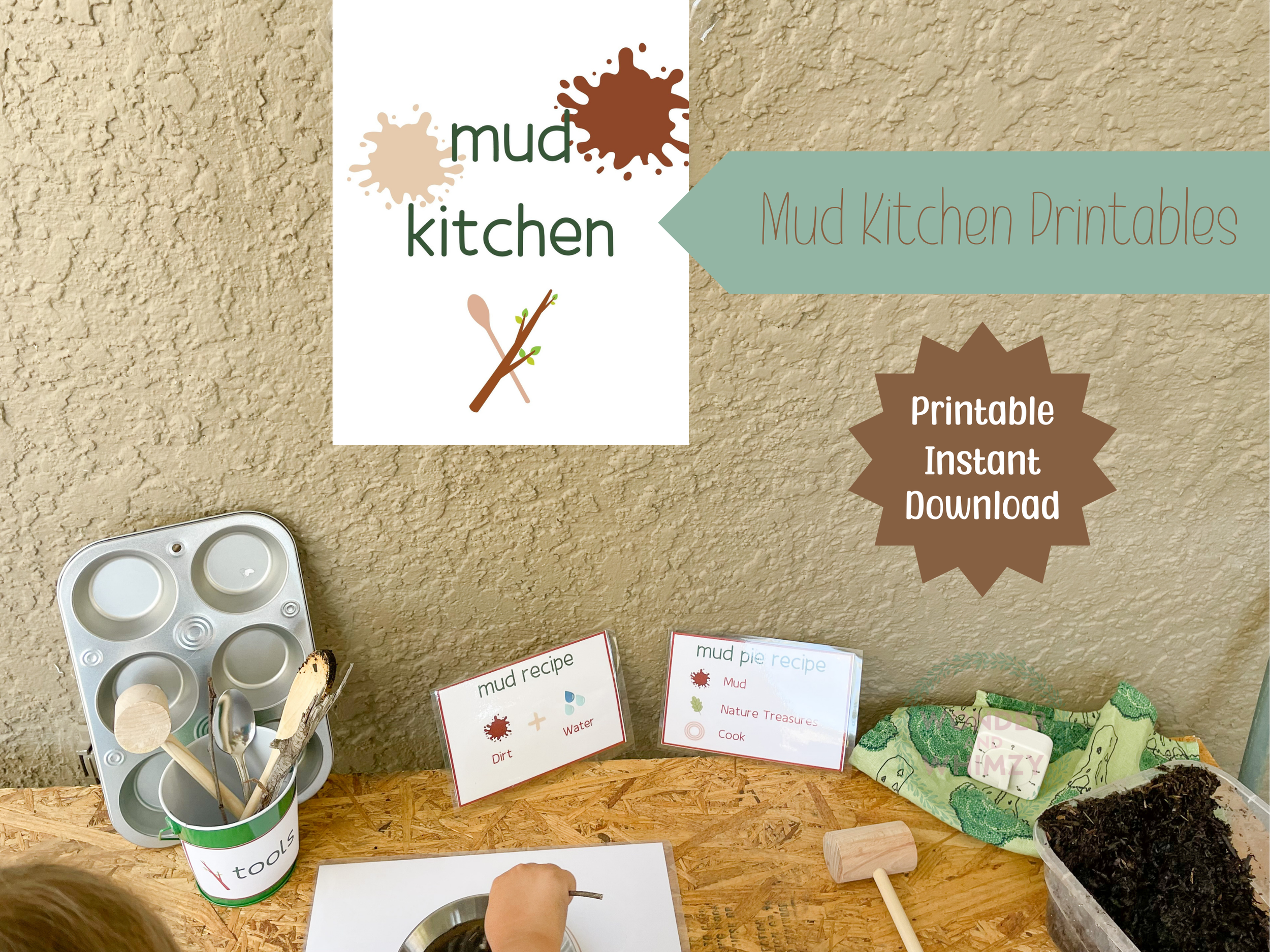 Mud Kitchen Printables | Pretend Play digital download