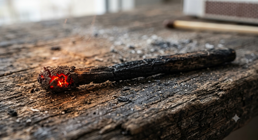 burnt out match symbolising neurodivergent burnout