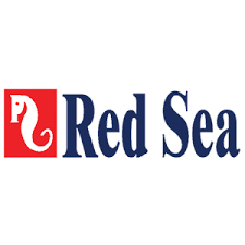 Red Sea logo with a red square containing a white stylized seahorse and the text 'Red Sea' in blue