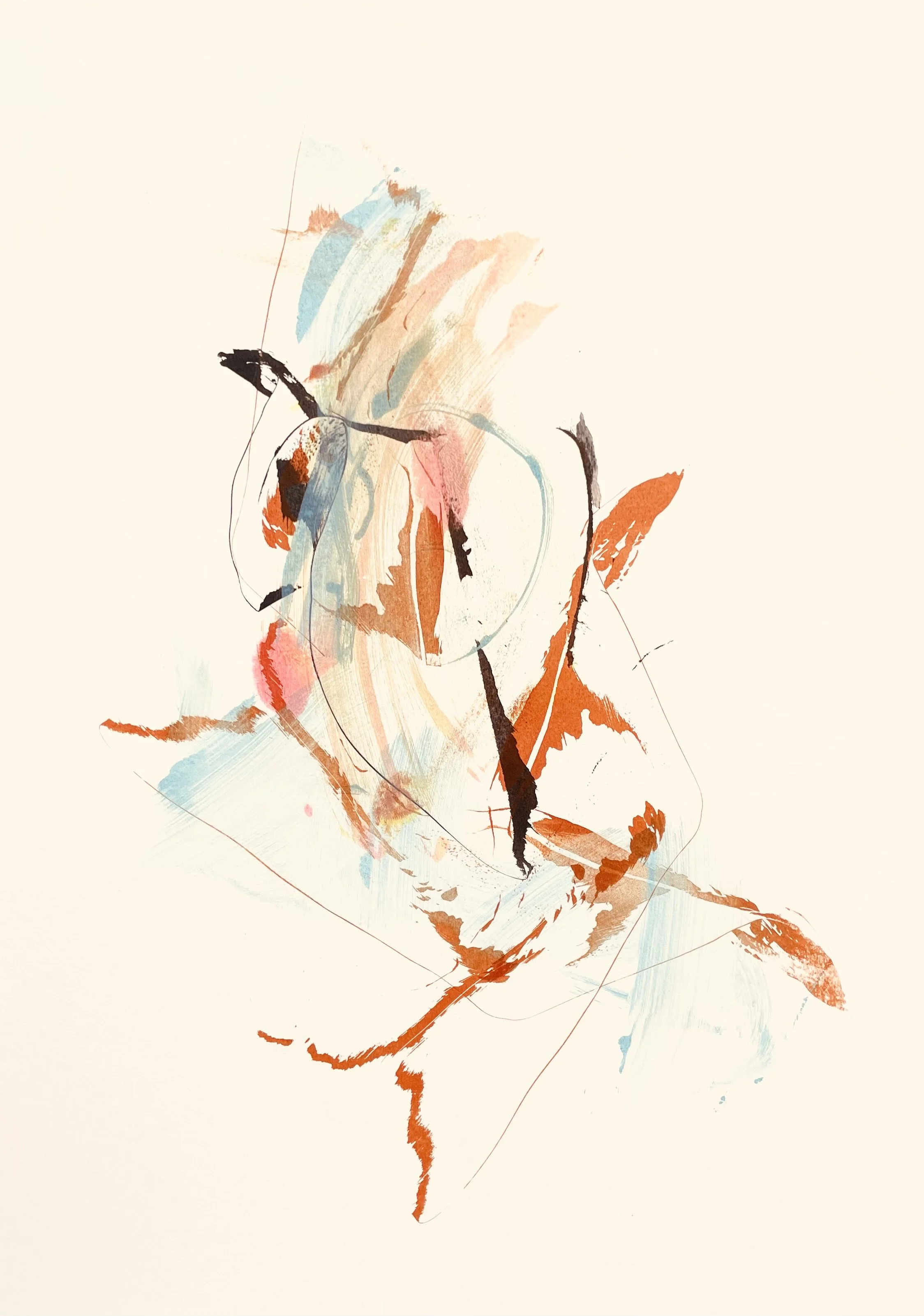 Untitled, screenprint/monoprint on paper, 70x100cm, unframed SOLD