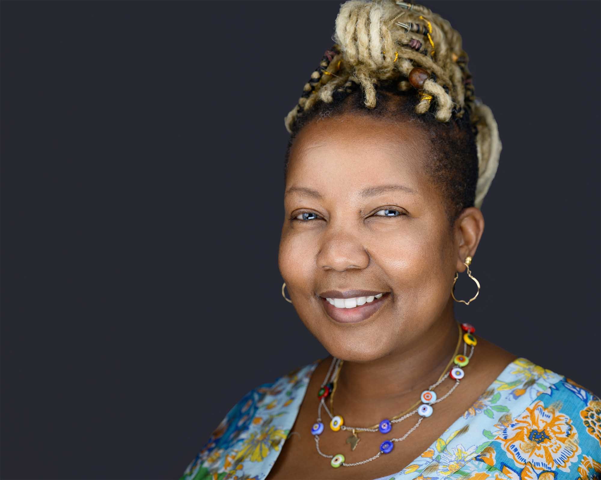 Professional woman headshot vibrant style Cincinnati business photography