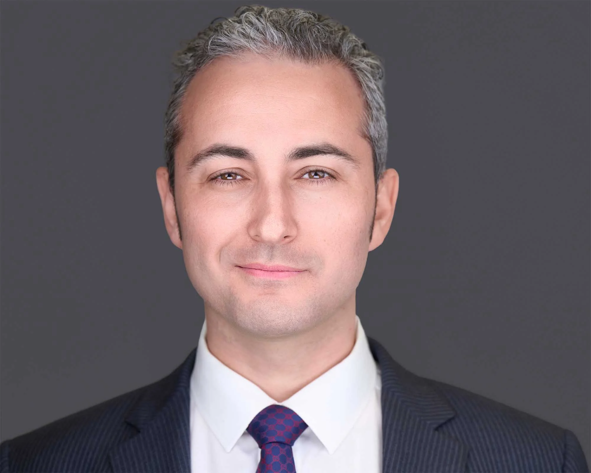 Professional executive headshot dark suit Cincinnati corporate photography