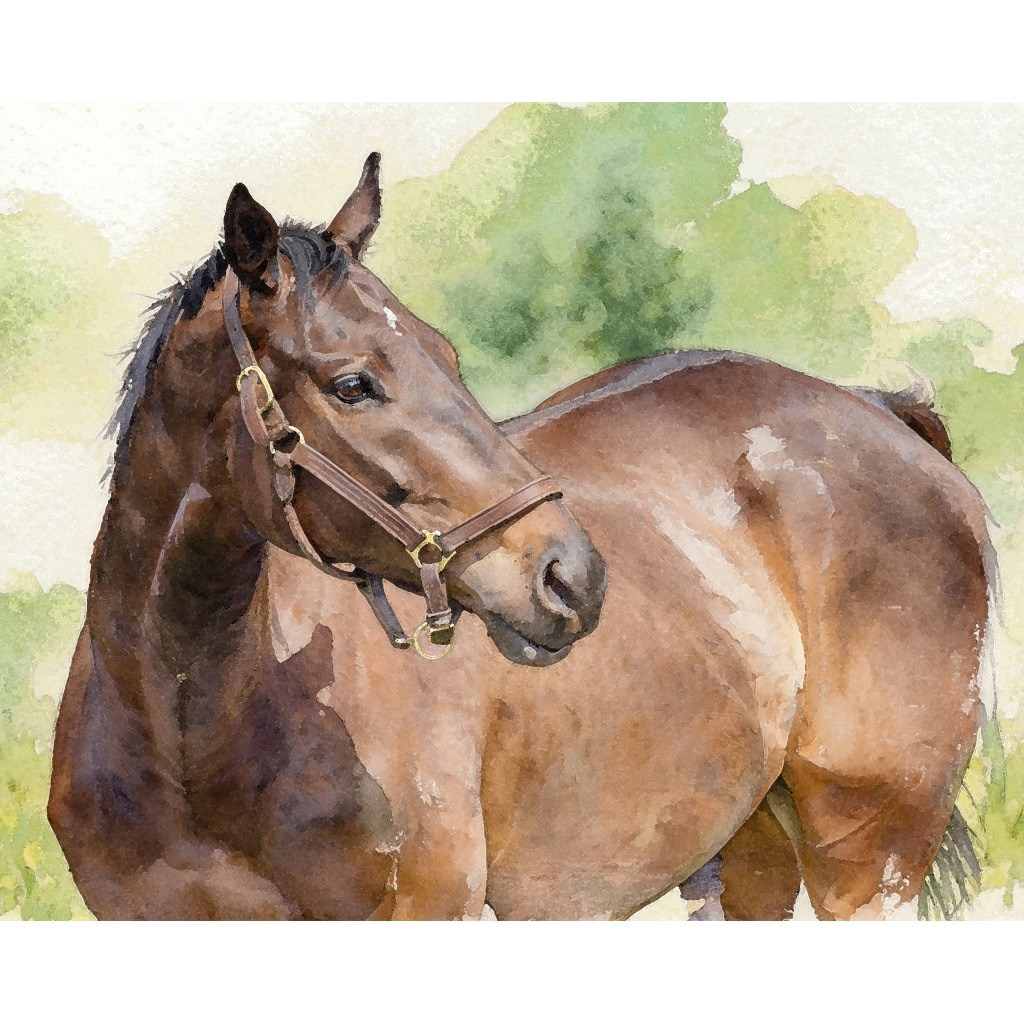 Bay Horse Portrait