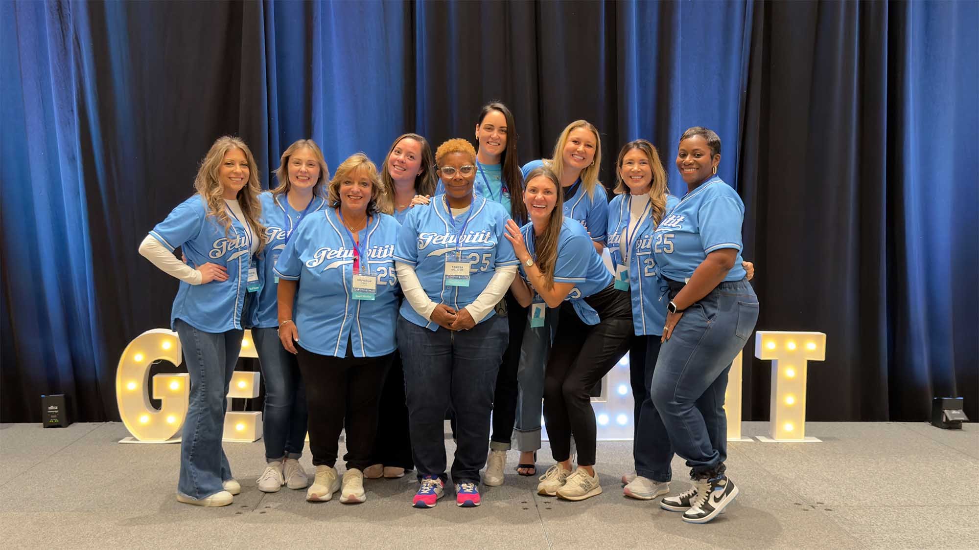 professional portrait of corporate team at event