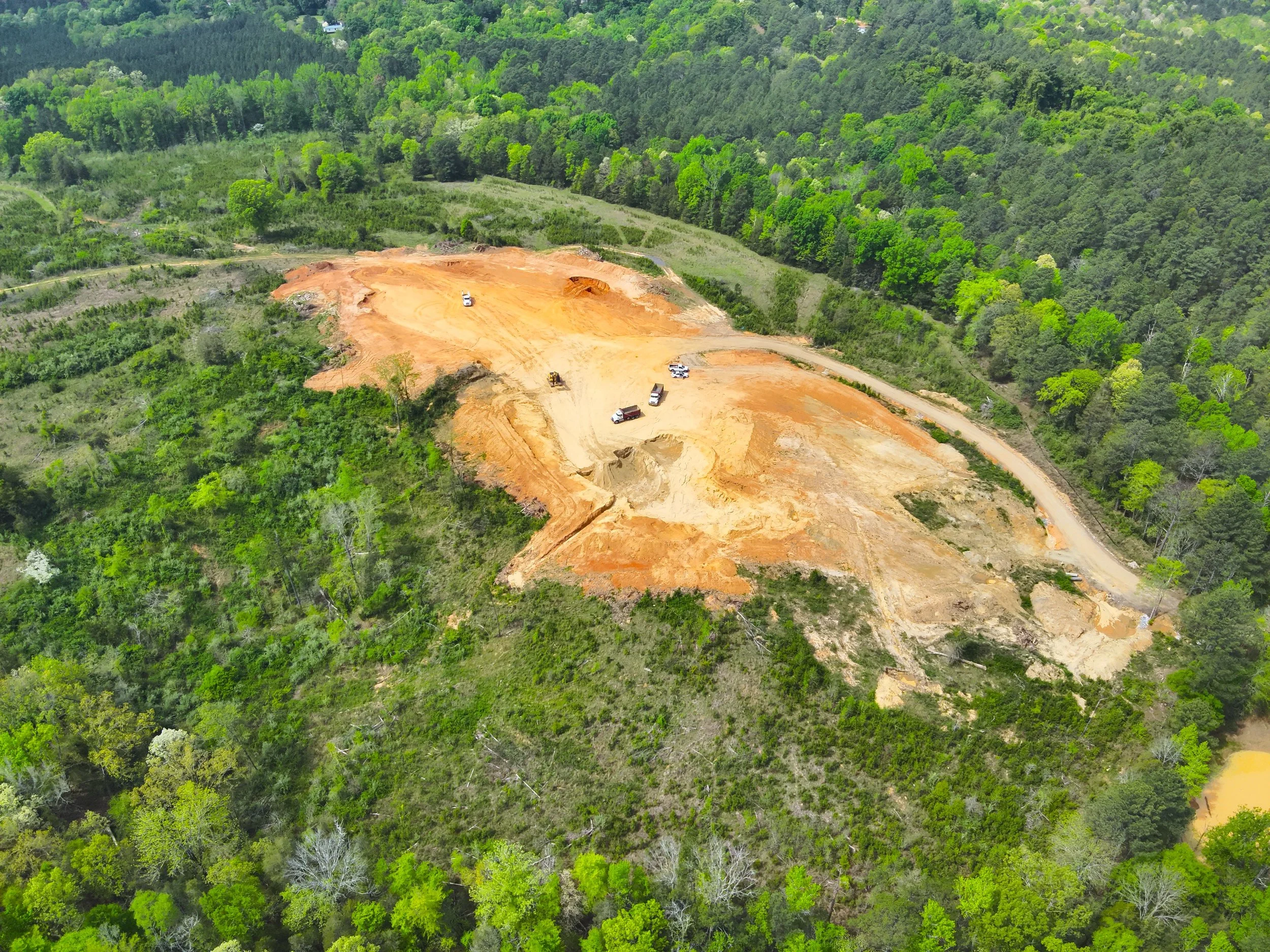 Drone picture of the Dirt pit.