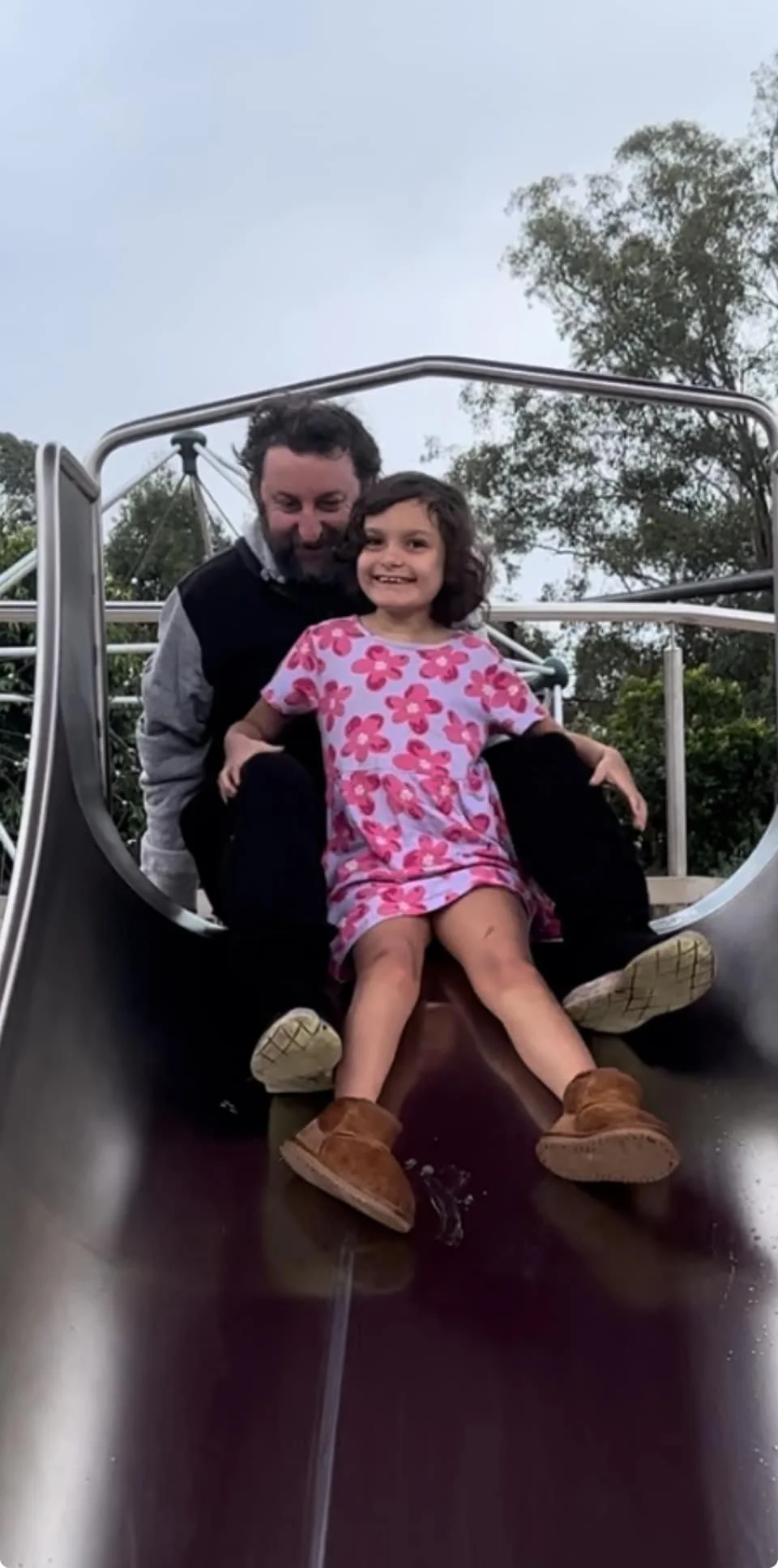 Slide with daddy