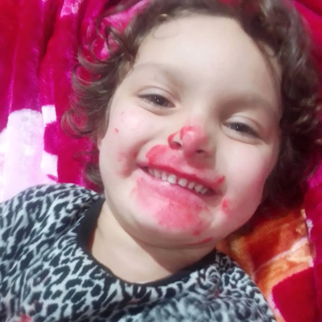 Hayley got into mummy's makeup