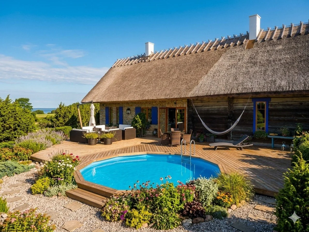 Terasplekk seina ja PVC sisuga basseinid: Taskukohane ja vastupidav välibasseini lahendus