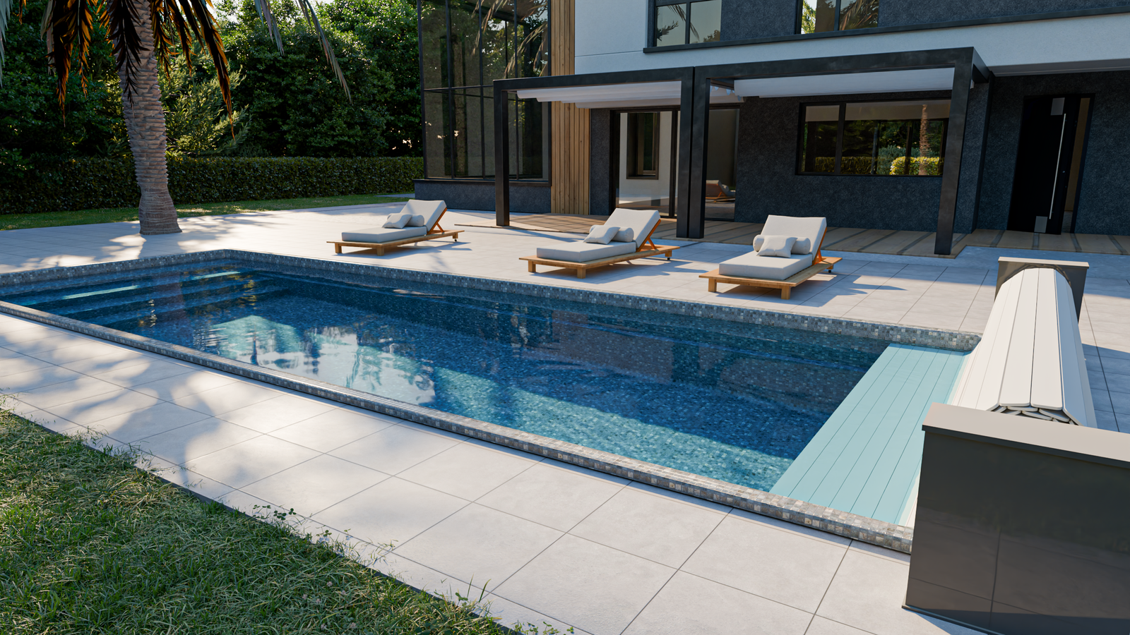 Mosaiikbasseinid – klaasfiiberbasseini premium‑viimistlus