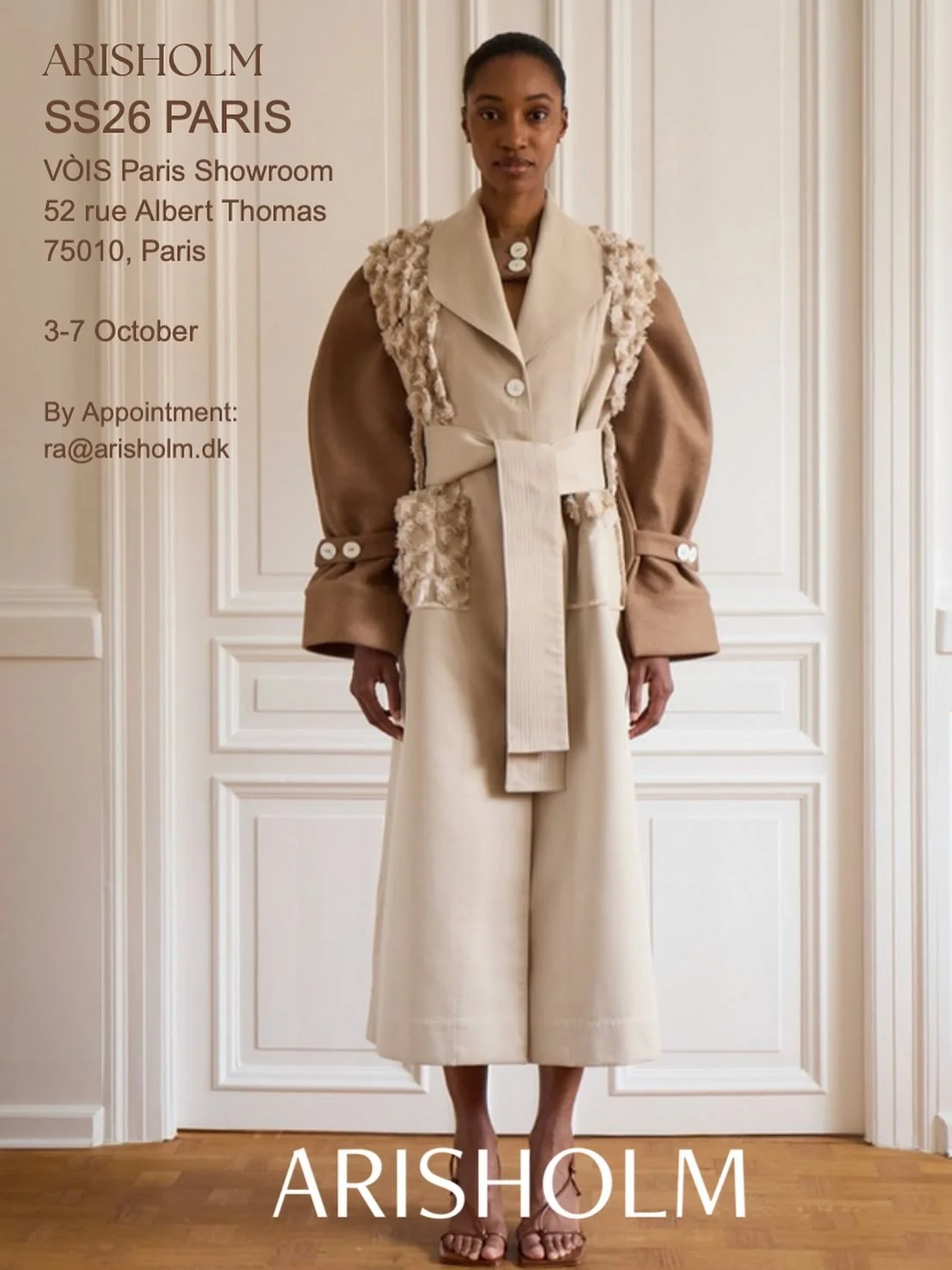 Arisholm in Paris  At V&Ograve;IS Showroom
52 rue Albert Thomas
75010, Paris
3-7 October
By Appointment: ra@arisholm.dk