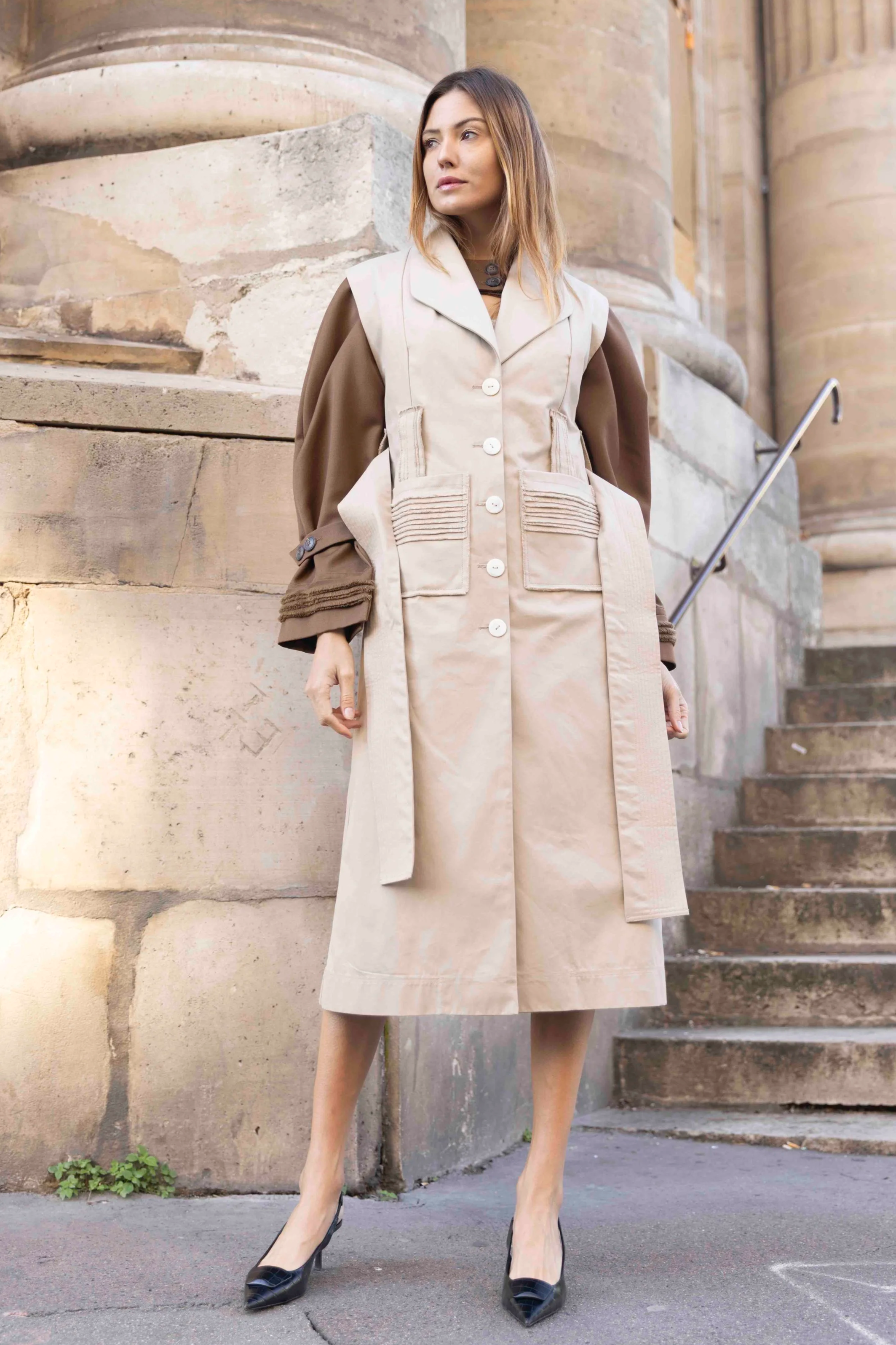 Nina Long Vest Coat