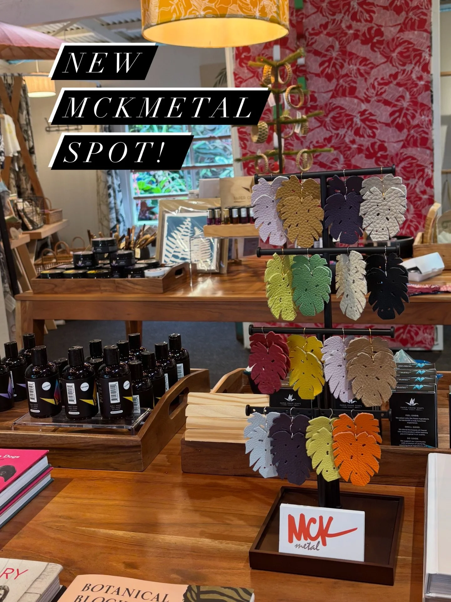 Exciting News&hellip;. Kicking off the New Year! 

My leather earring collection is now available at @crown.flower.studio in Holuloa!
Super grateful to collaborate with Kerry - thanks for having me!
Join us tonight for Holualoa 1st Friday from 5-8pm.