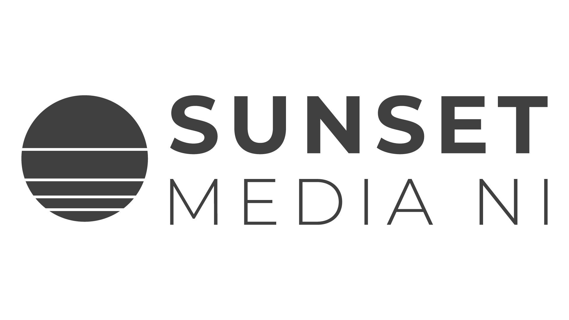 Sunset Media logo with a stylized sunset icon and text.
