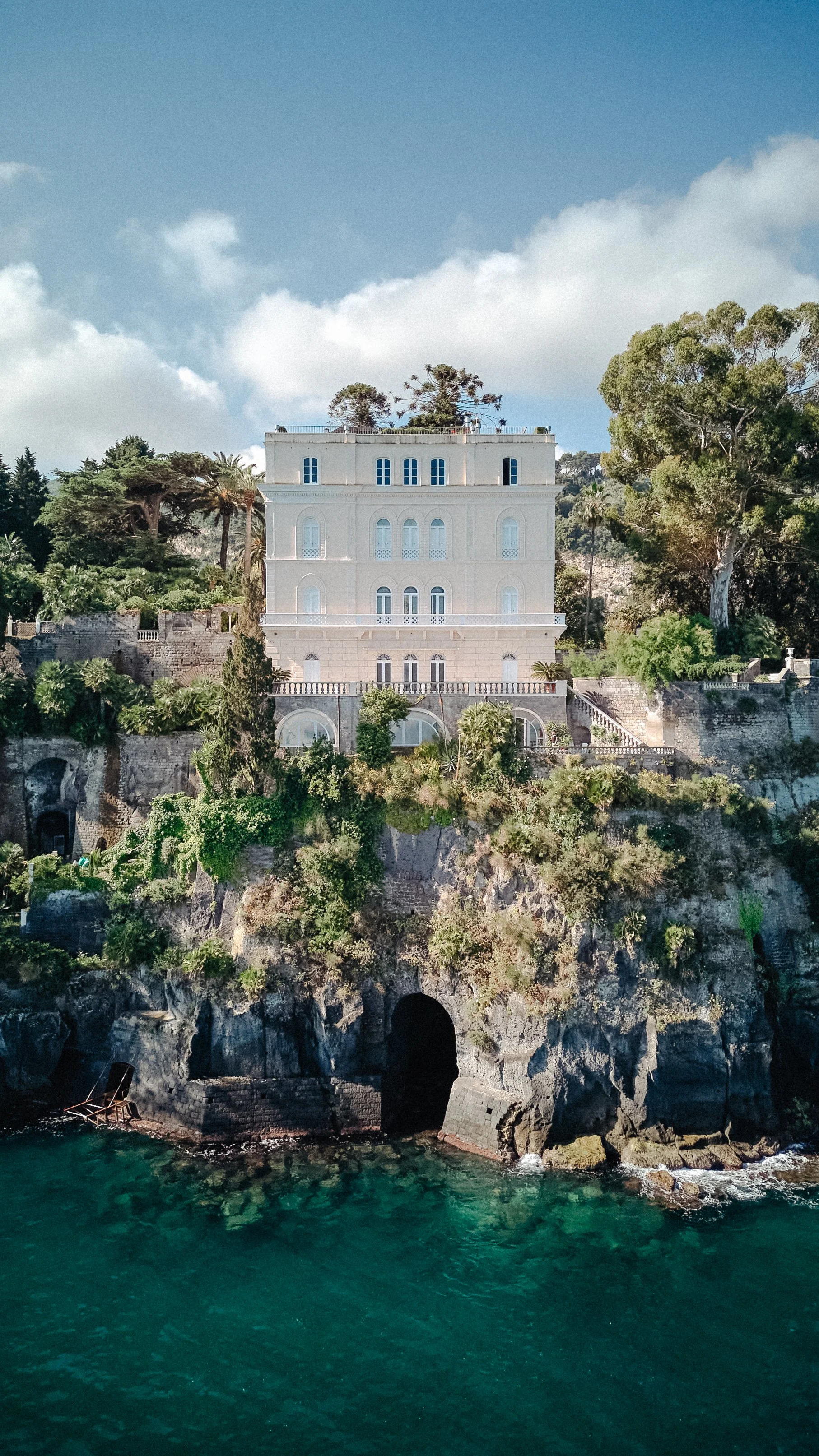 Above the sea at villa Astor, Amalfi coast