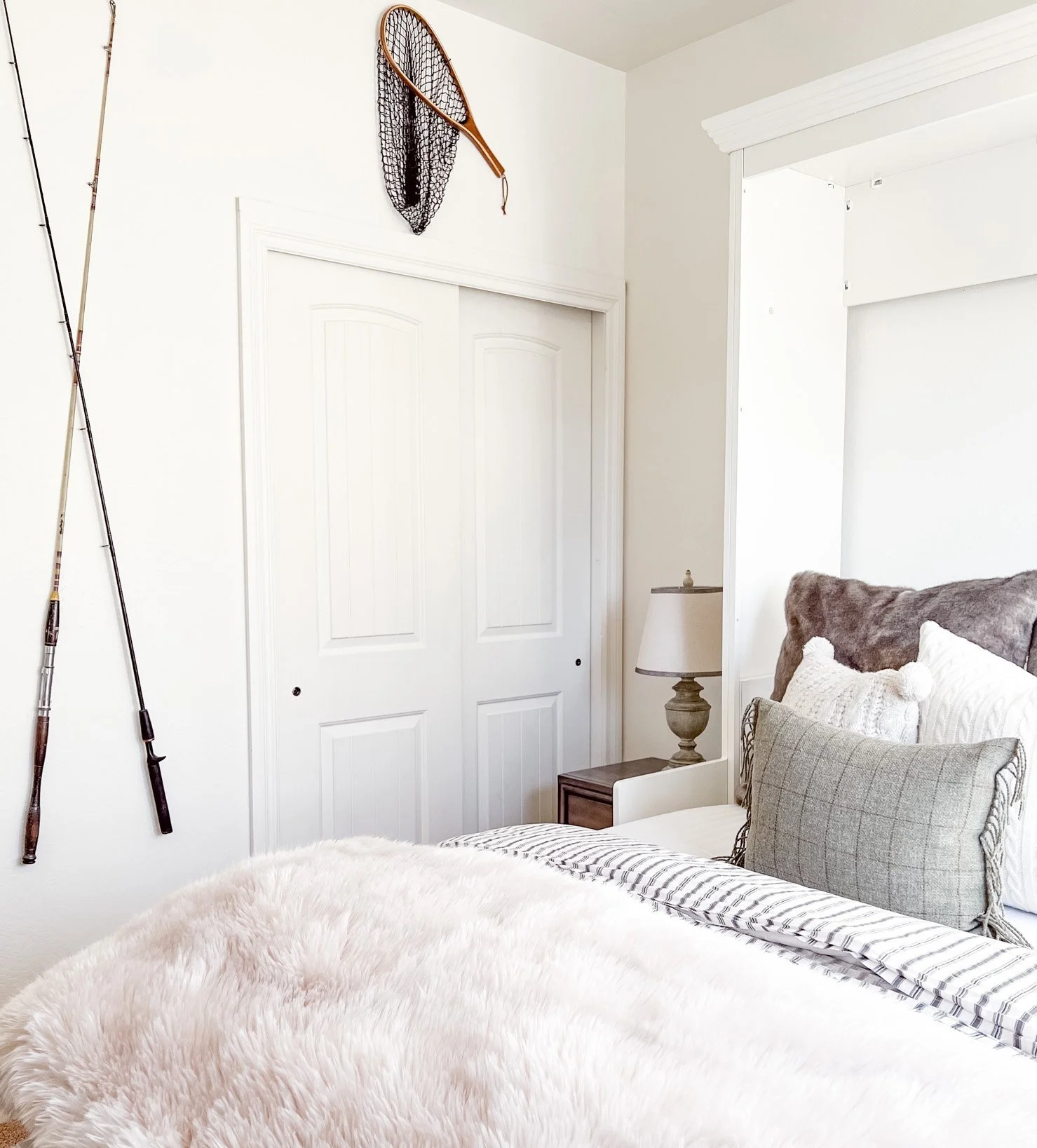 Rich wood tones and dark forest greens