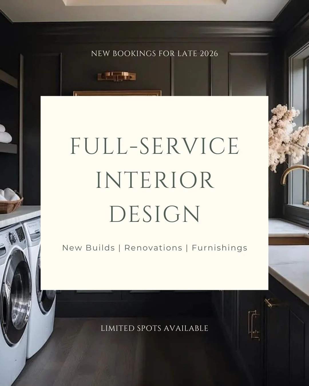 Designing your home should not feel like a second job. That is ours!⁠
⁠
We handle the decisions, the details, and everything in between so you can actually enjoy the process and the end result.⁠
⁠
Full service interior design. Limited availability fo