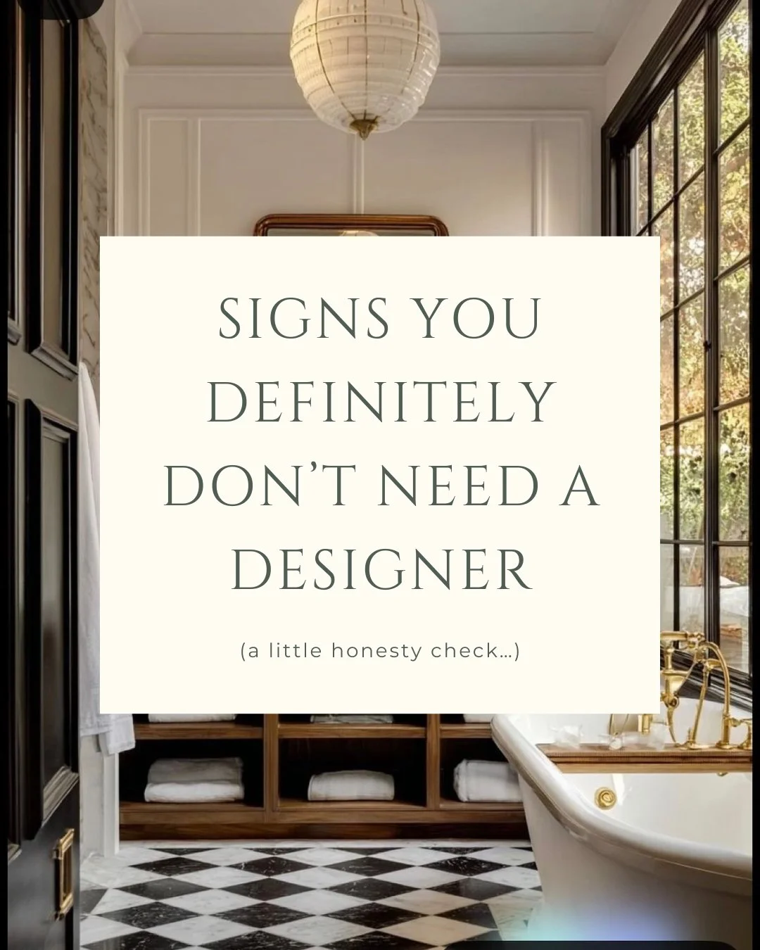 Only hire a designer if you want a process that feels seamless, decisions that feel aligned, and a final result that actually makes sense&hellip; you probably do.⁠
⁠
The difference isn't just how it looks in the end. It's how everything comes togethe