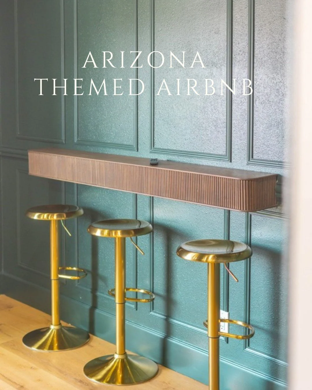 Yeehaw!!! (but make it chic)⁠
⁠
This Airbnb leans into everything Airbnb. Cowboy with a modern edge, golf inspiration, and overall a relaxing desert retreat. Warm tones, natural textures, and just enough western influence to make it fun without feeli