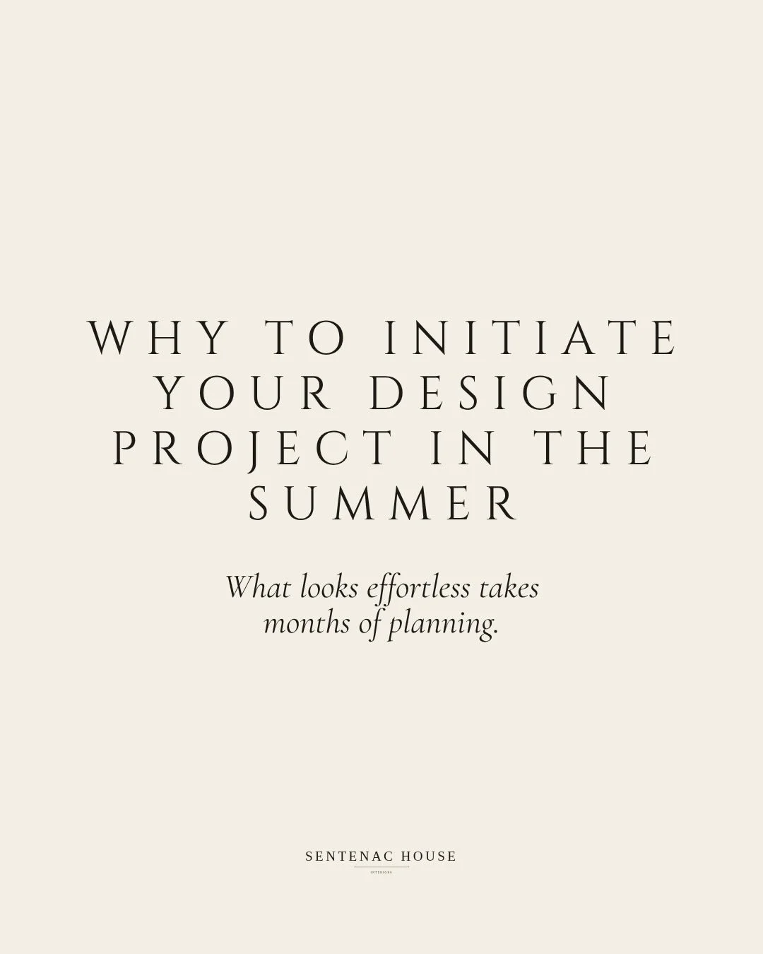 Summer is one of our favorite times to start a design project! Not because construction happens faster, but because you have time.⁠
⁠
Time to explore ideas. Time to make decisions you won&rsquo;t second guess later. Time to order pieces without stres