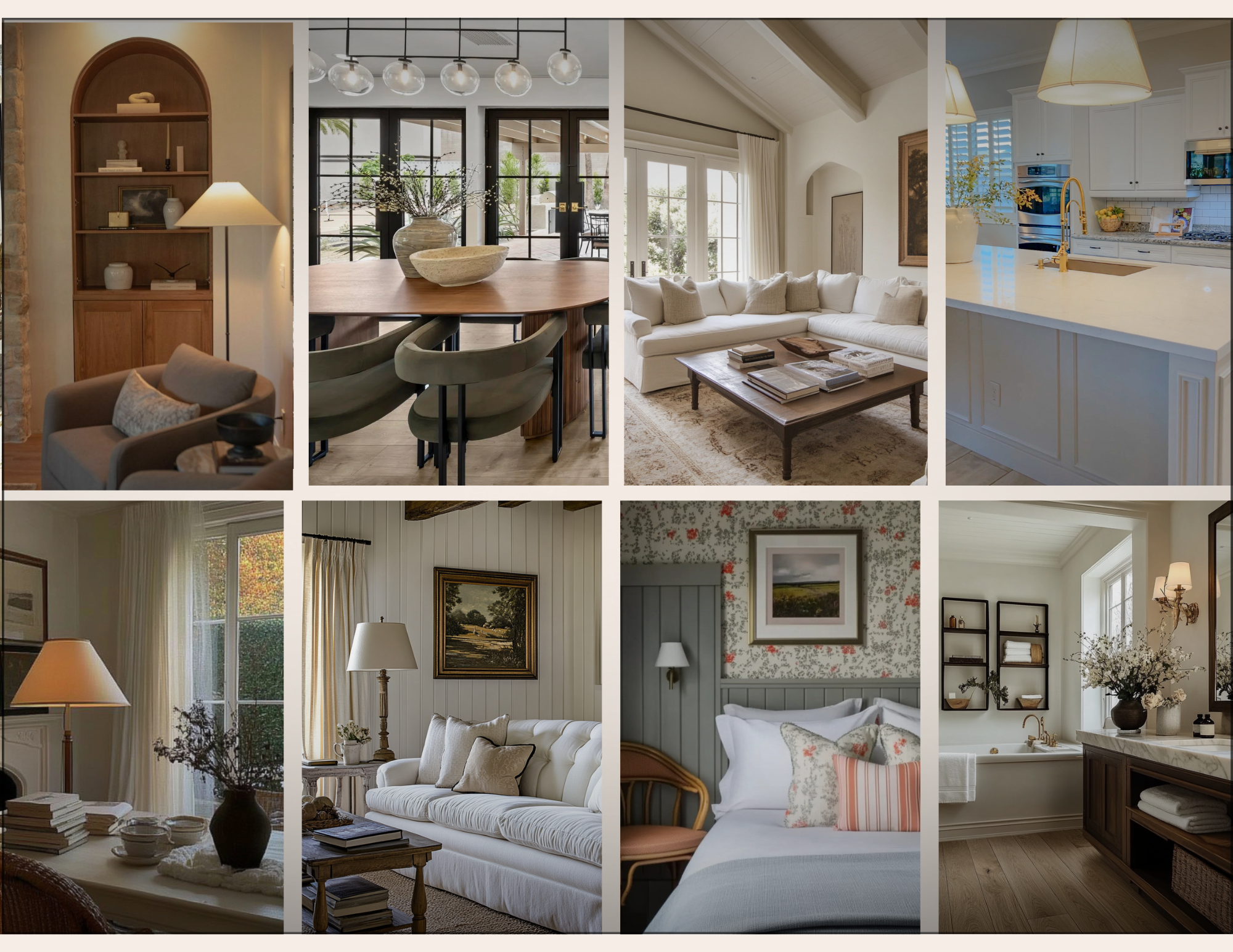 cohesive home decor color palette mood board interior design harmony