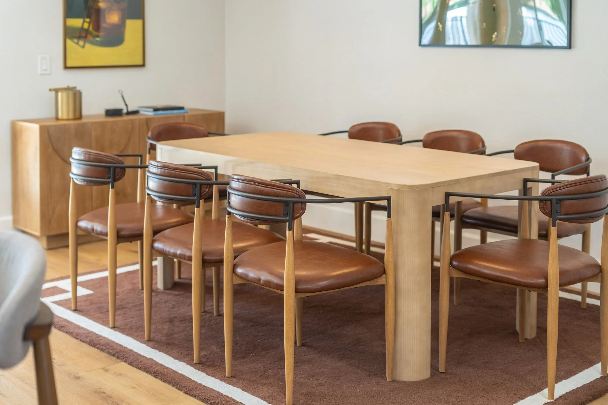 A full Airbnb interior design renovation focused on comfort, durability, and elevated short-term rental styling for a high-end guest experience.