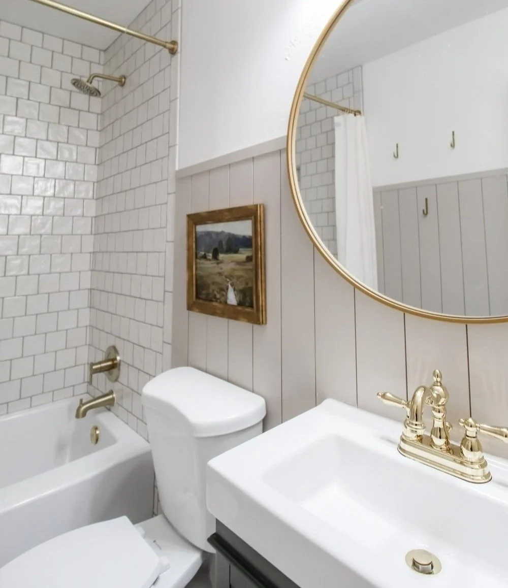 Modern home decor featuring balanced metallic details