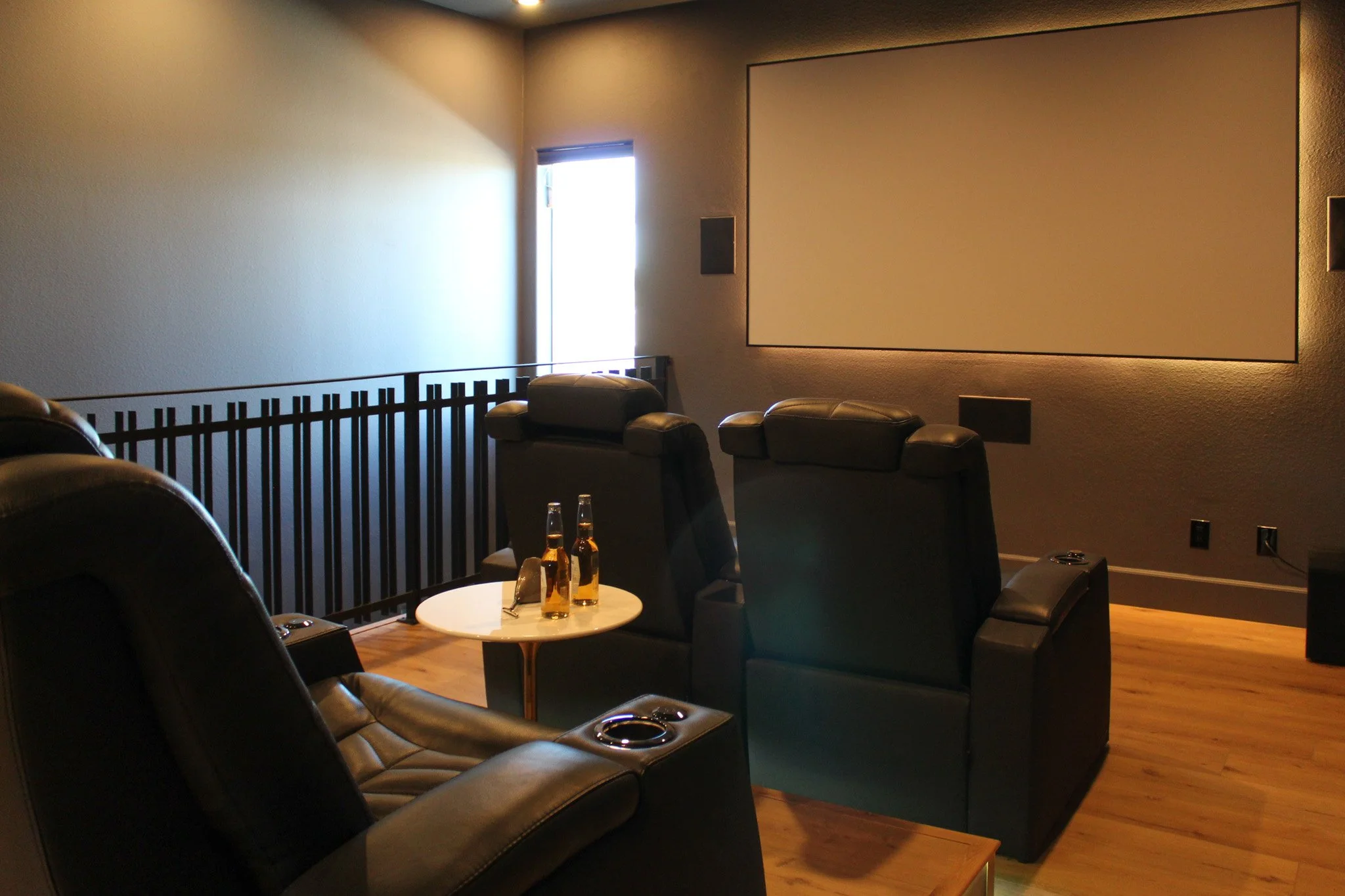 luxury Airbnb entertainment room with modern finishes