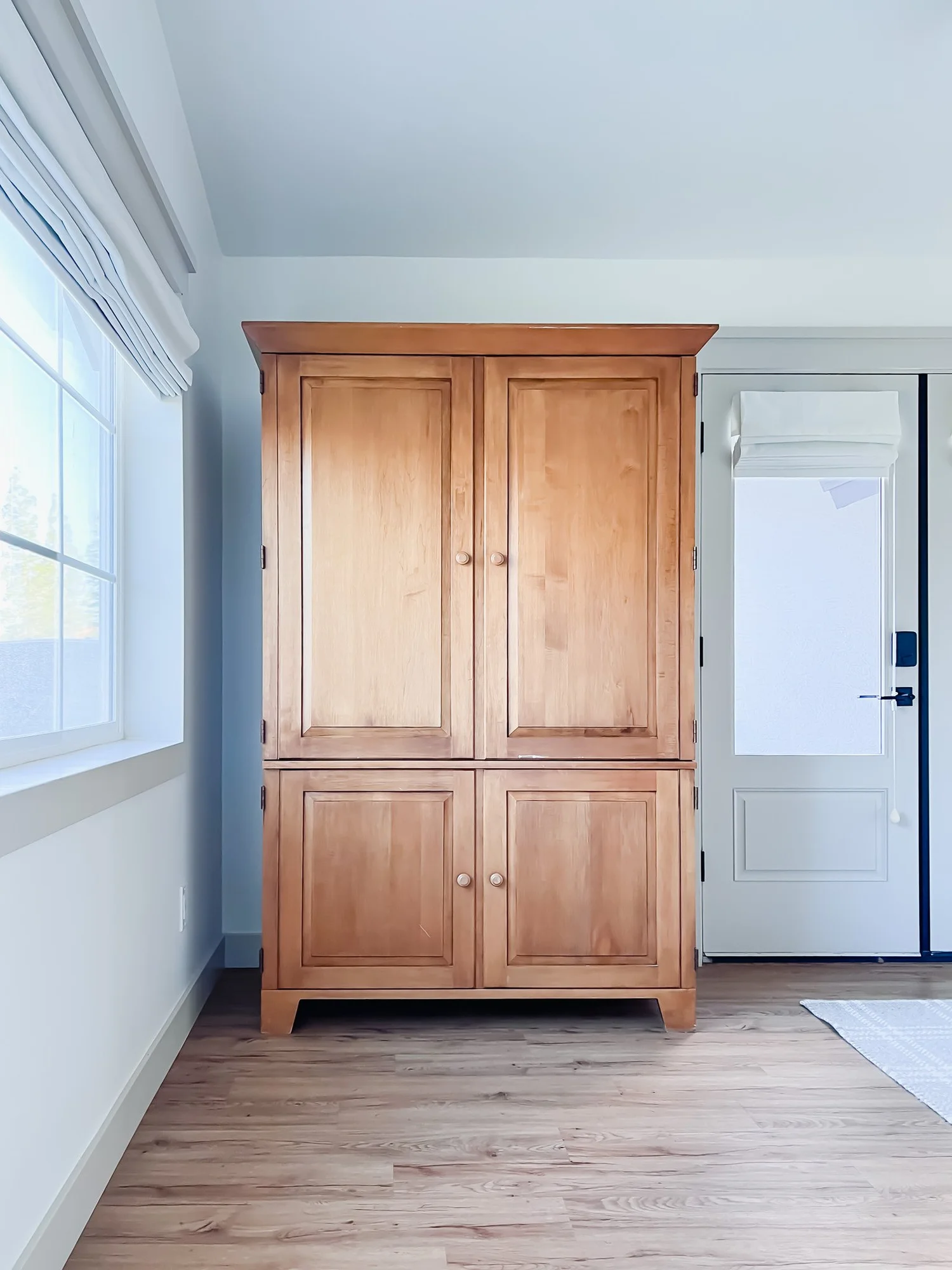 Exterior door detail with traditional hardware