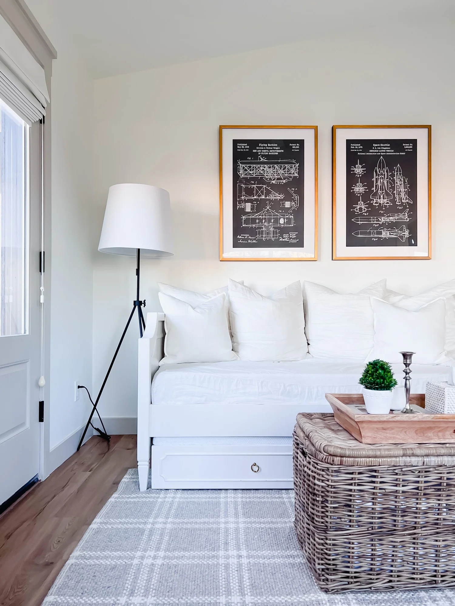 European-inspired guest suite with vaulted ceiling and traditional millwork