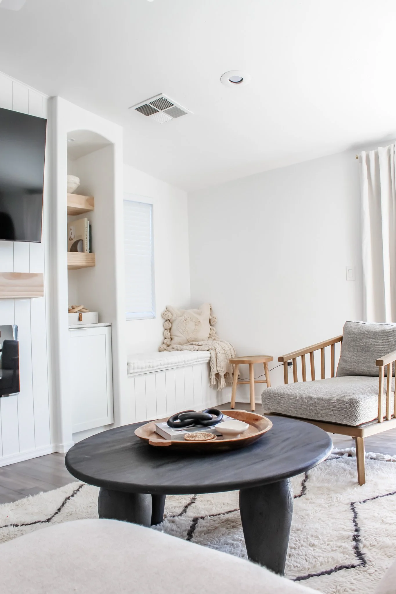 Living room detail showing curated furnishings mix