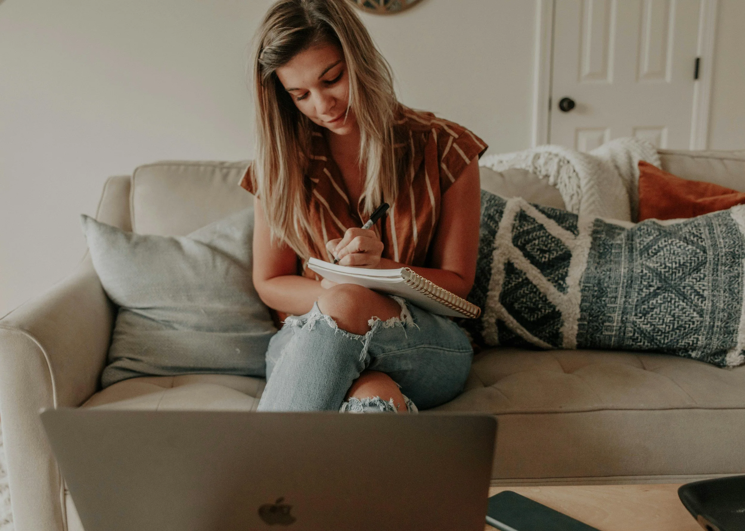 woman with chronic illness being coached online