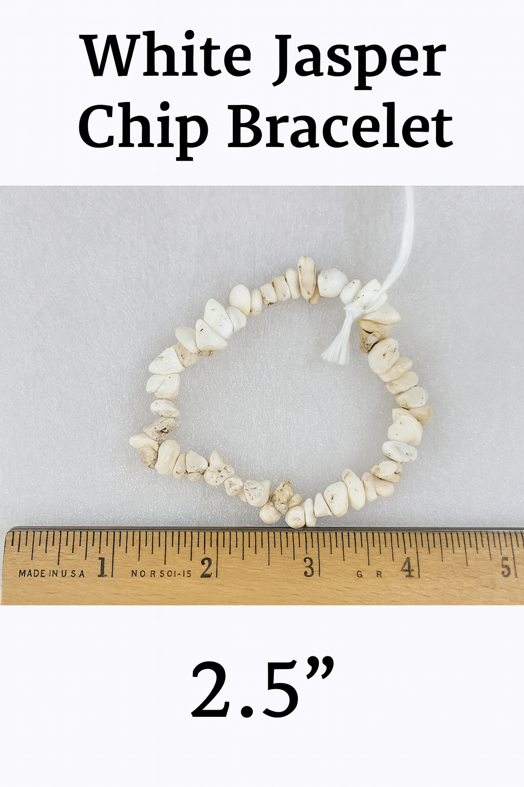 White Jasper Chip Bracelet