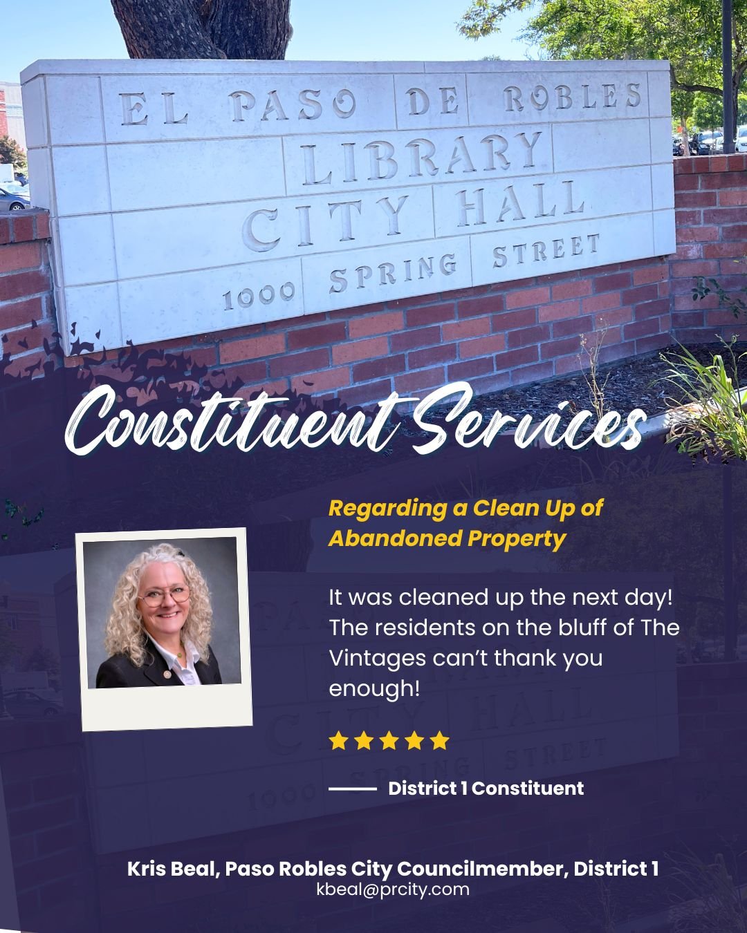 Constituent Services: Helping District 1 Neighbors Solving Problems