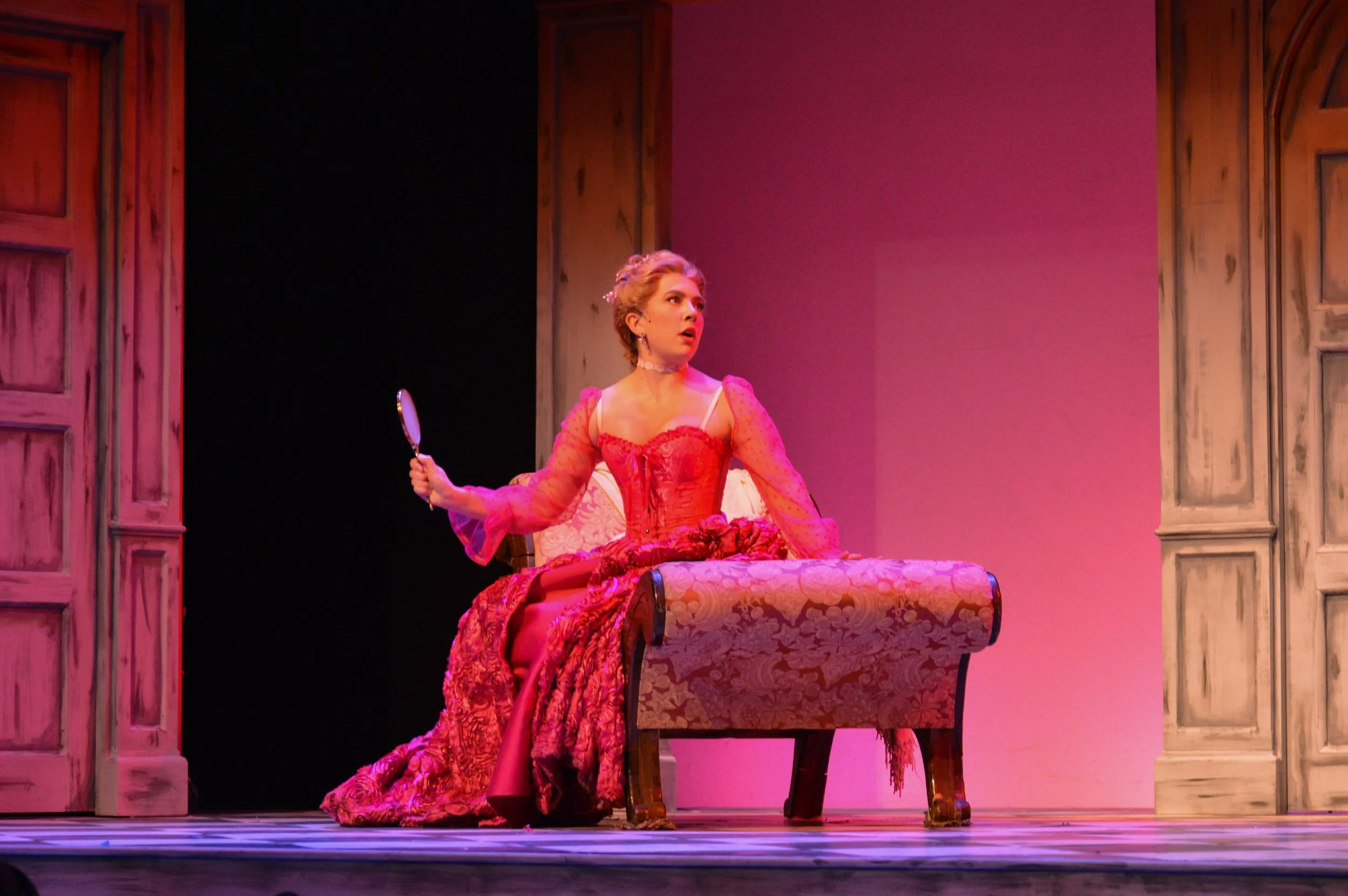 Set Dressing-
Chaise Lounge: Pillow + Blanket
Props-
Hand Mirror